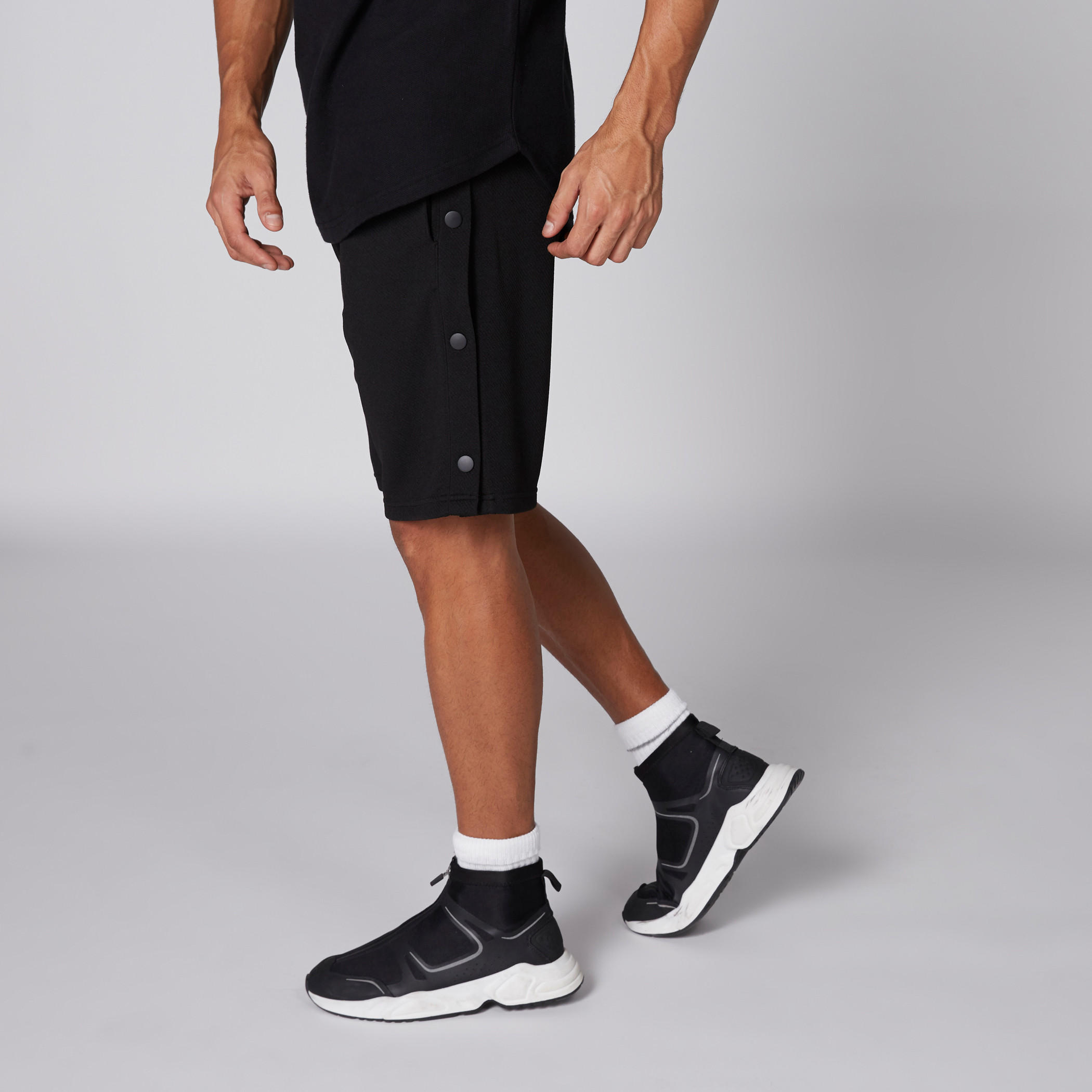 Button Detail Shorts with Drawstring-men-clothing-bottoms-shorts-image-2