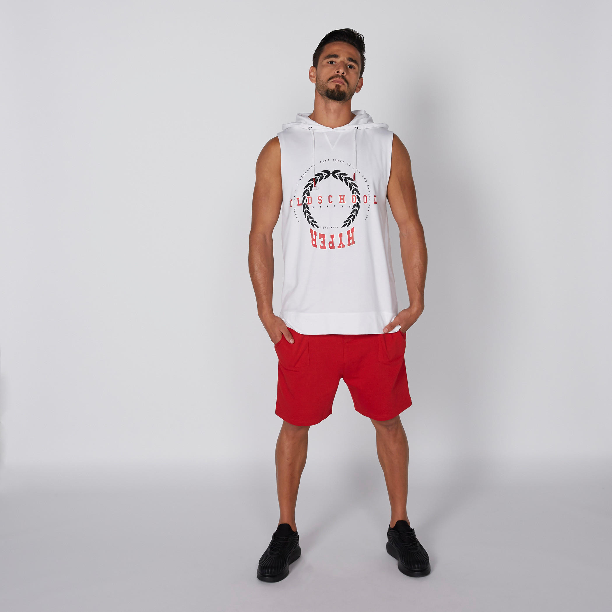 شورت بخصر مطّاطي ورباط-men-clothing-bottoms-shorts-image-1