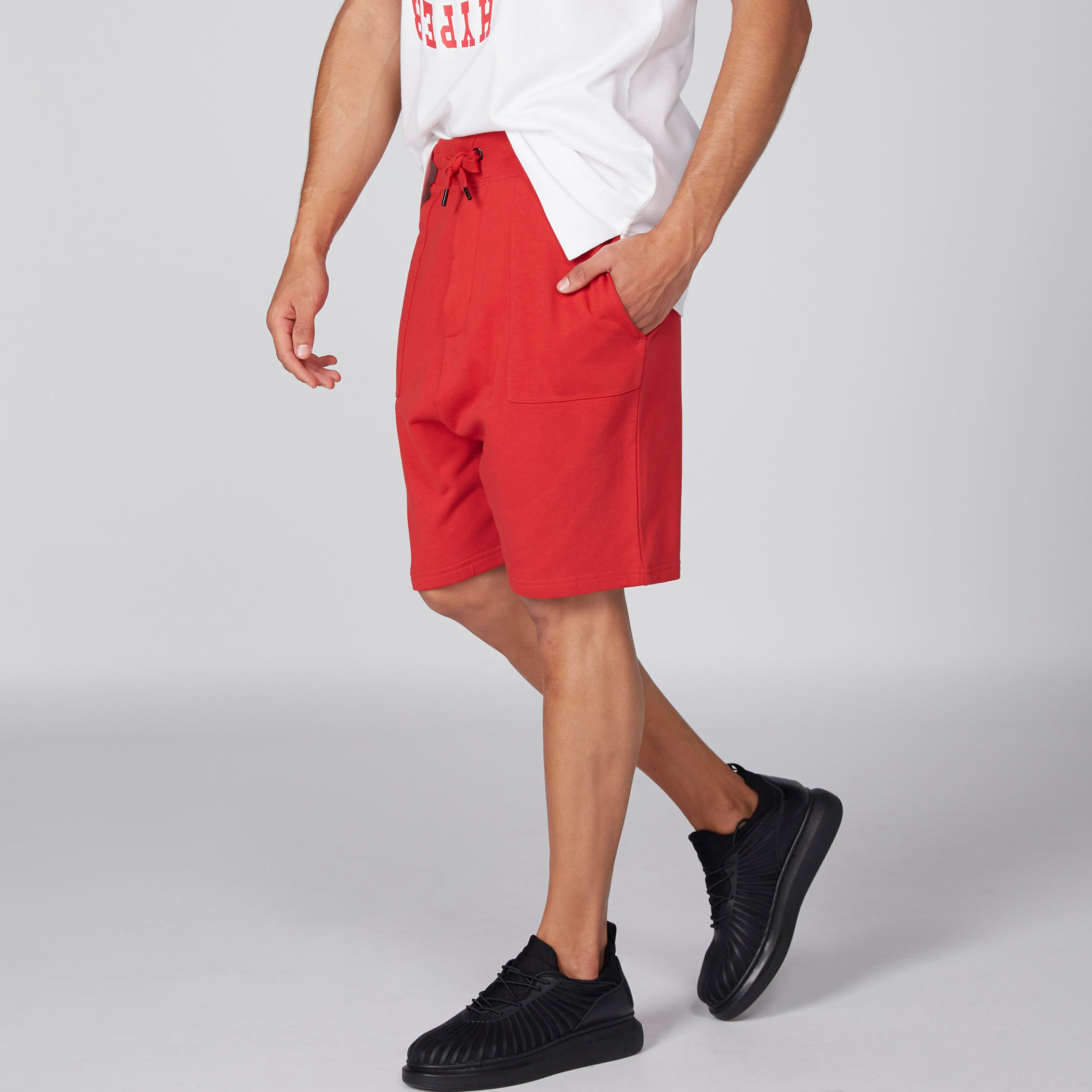 شورت بخصر مطّاطي ورباط-men-clothing-bottoms-shorts-image-4