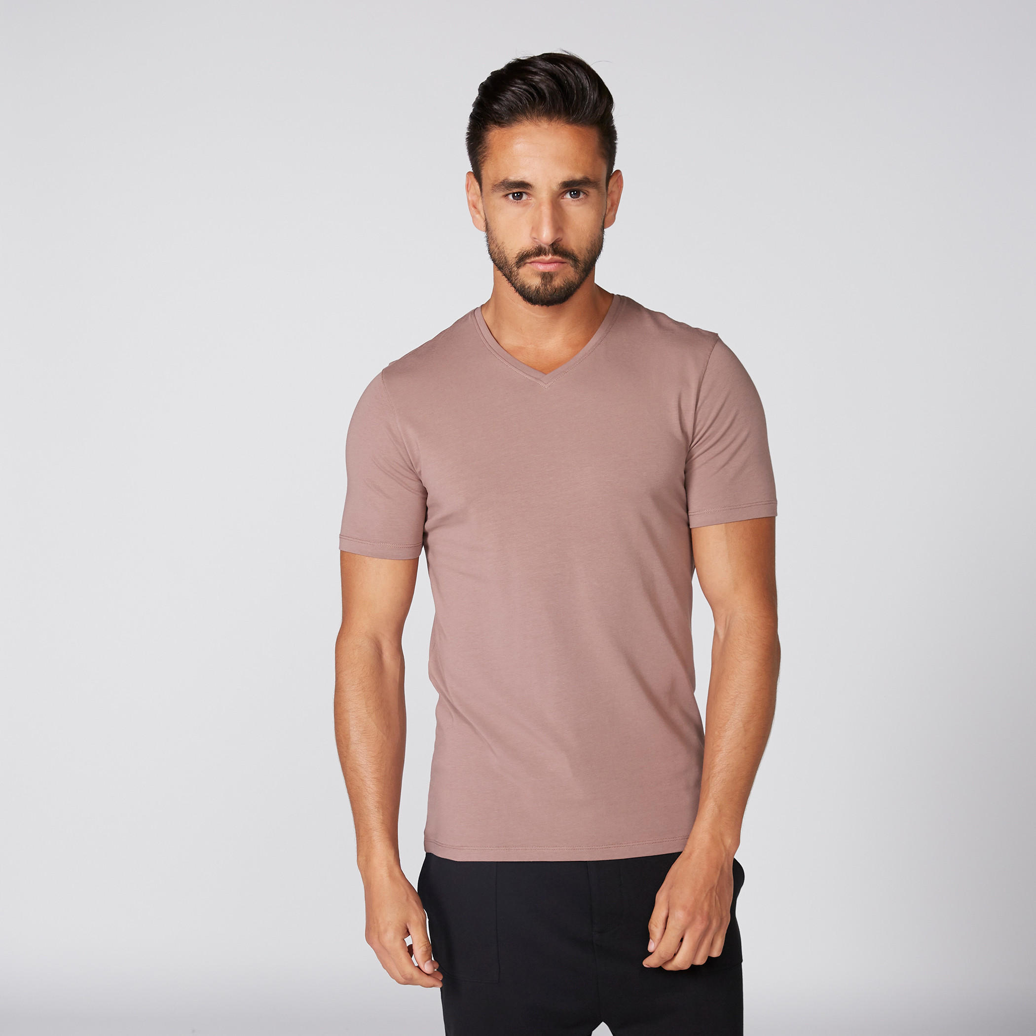 V-Neck T-Shirt with Short Sleeves-men-clothing-tshirtsandpolos-tshirts-image-3