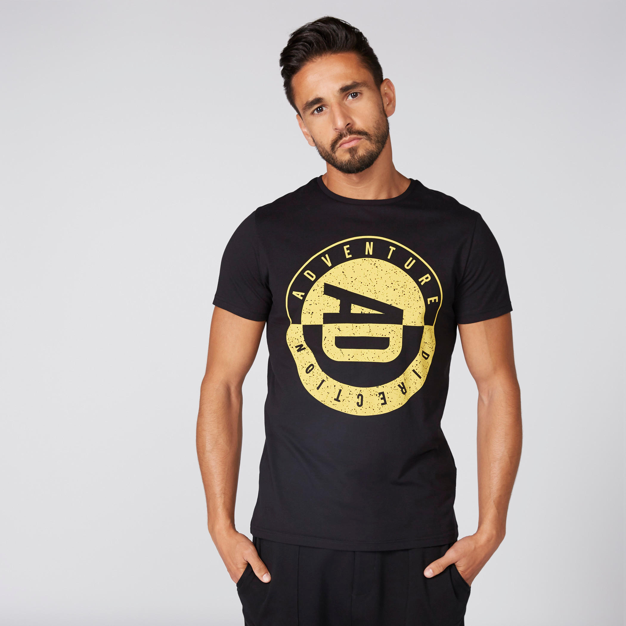 Printed T-Shirt with Crew Neck and Short Sleeves-men-clothing-tshirtsandpolos-tshirts-image-1