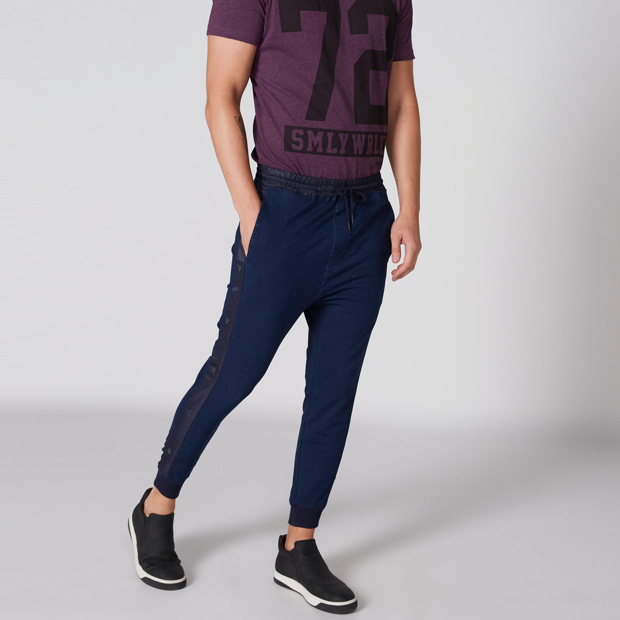 Full Length Jog Pants with Tape and Pocket Detail-men-clothing-bottoms-joggers-image-1