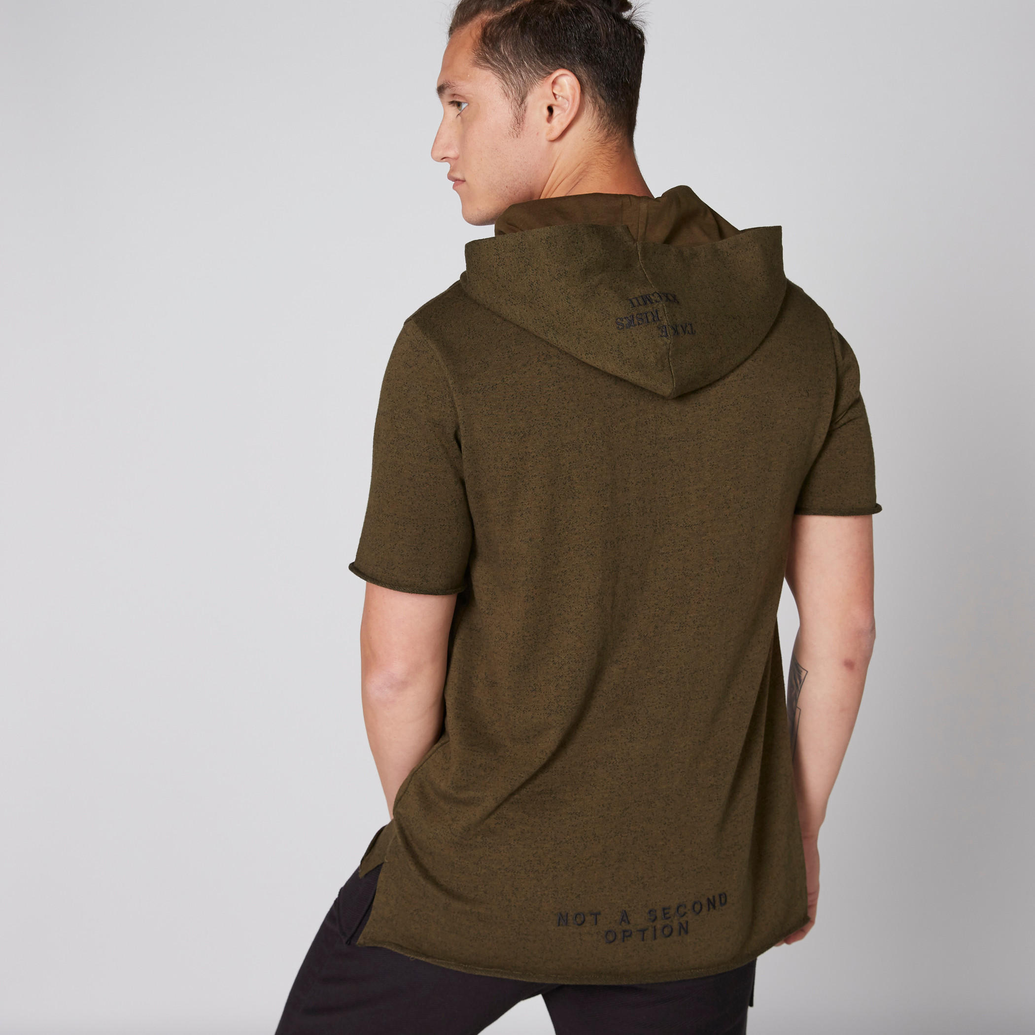 Printed T-Shirt with Hood and Kangaroo Pockets-men-clothing-tshirtsandpolos-tshirts-image-1