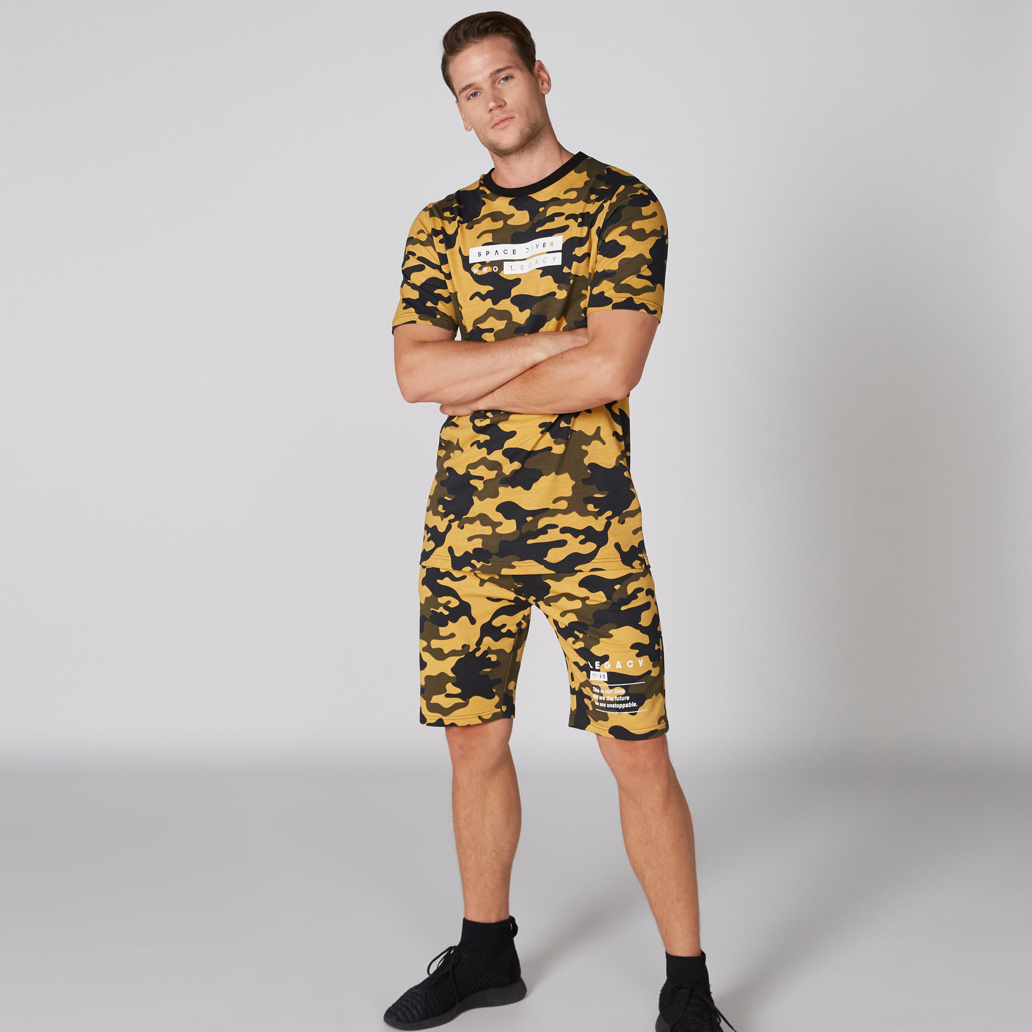 Printed Shorts with Elasticised Waistband and Drawstring-men-clothing-bottoms-shorts-image-1