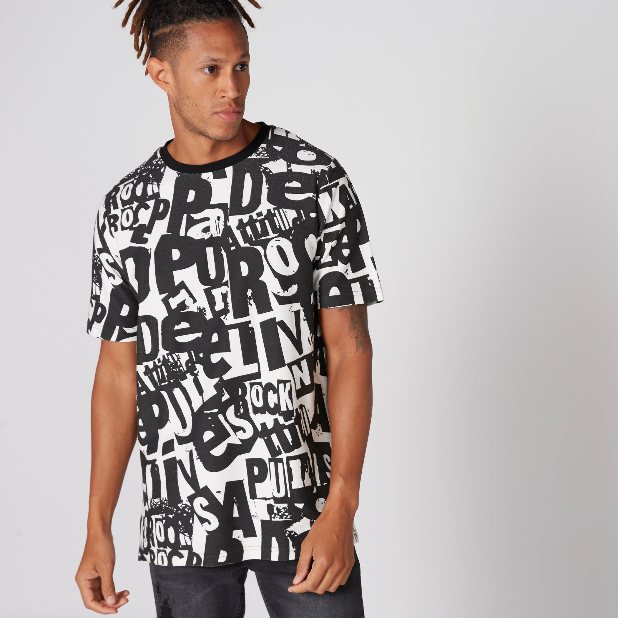 Printed T-Shirt with Round Neck and Short Sleeves-men-clothing-tshirtsandpolos-tshirts-image-1