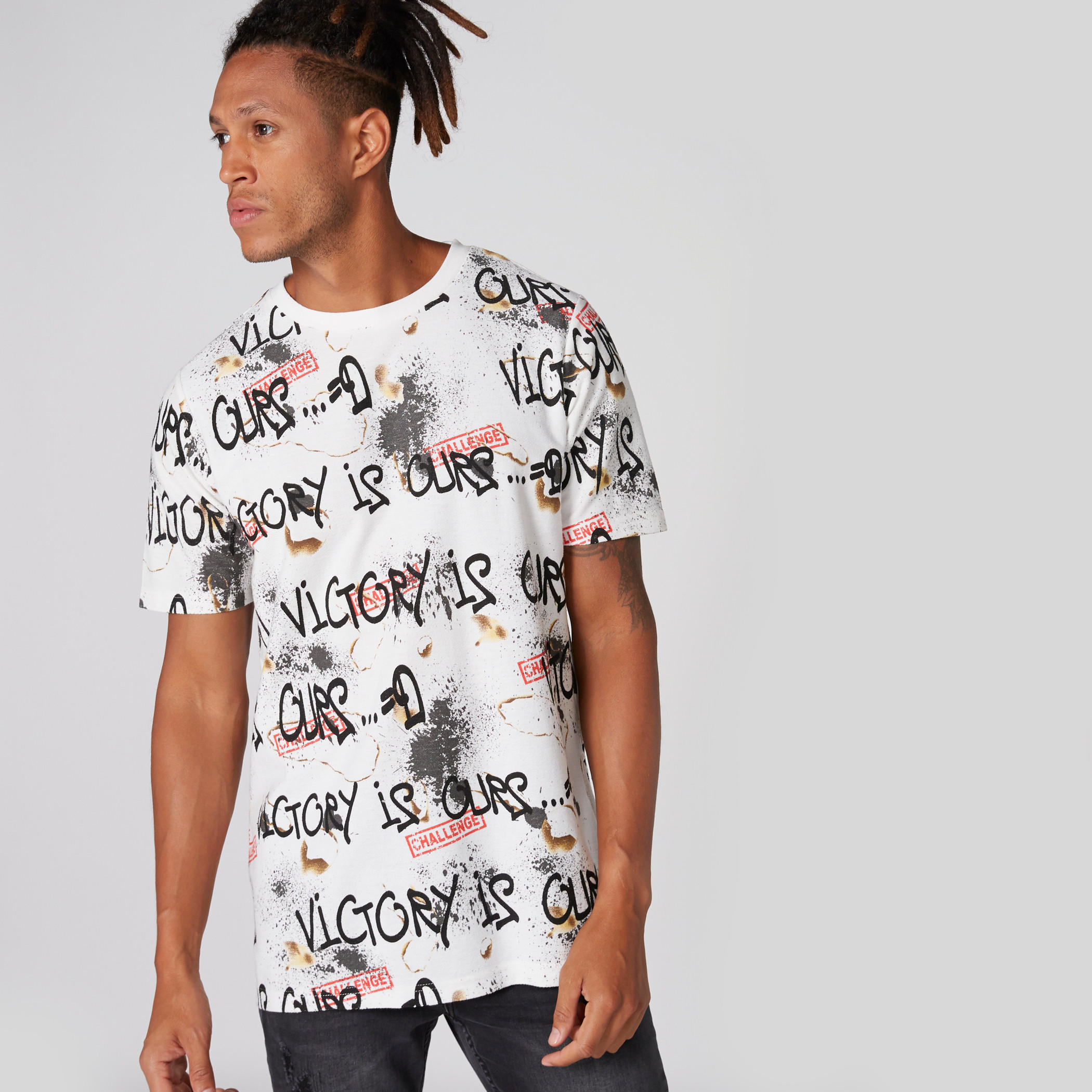 Printed T-Shirt with Crew Neck and Short Sleeves-men-clothing-tshirtsandpolos-tshirts-image-3
