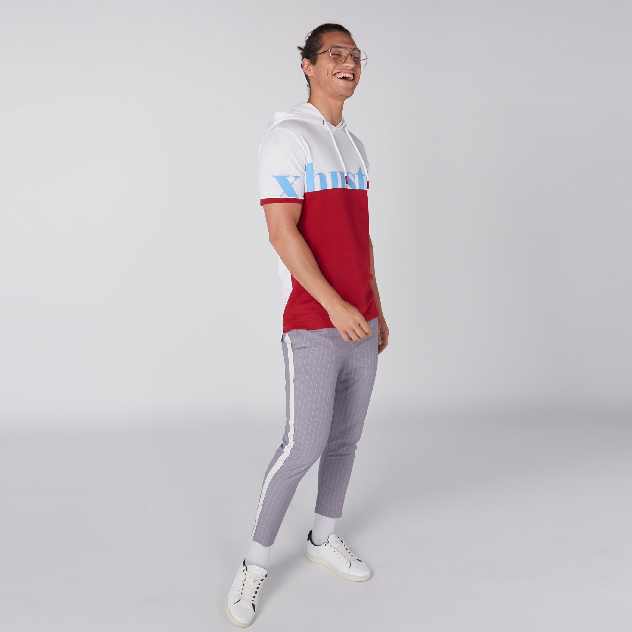 Printed T-Shirt with Short Sleeves and Hood-men-clothing-tshirtsandpolos-tshirts-image-4