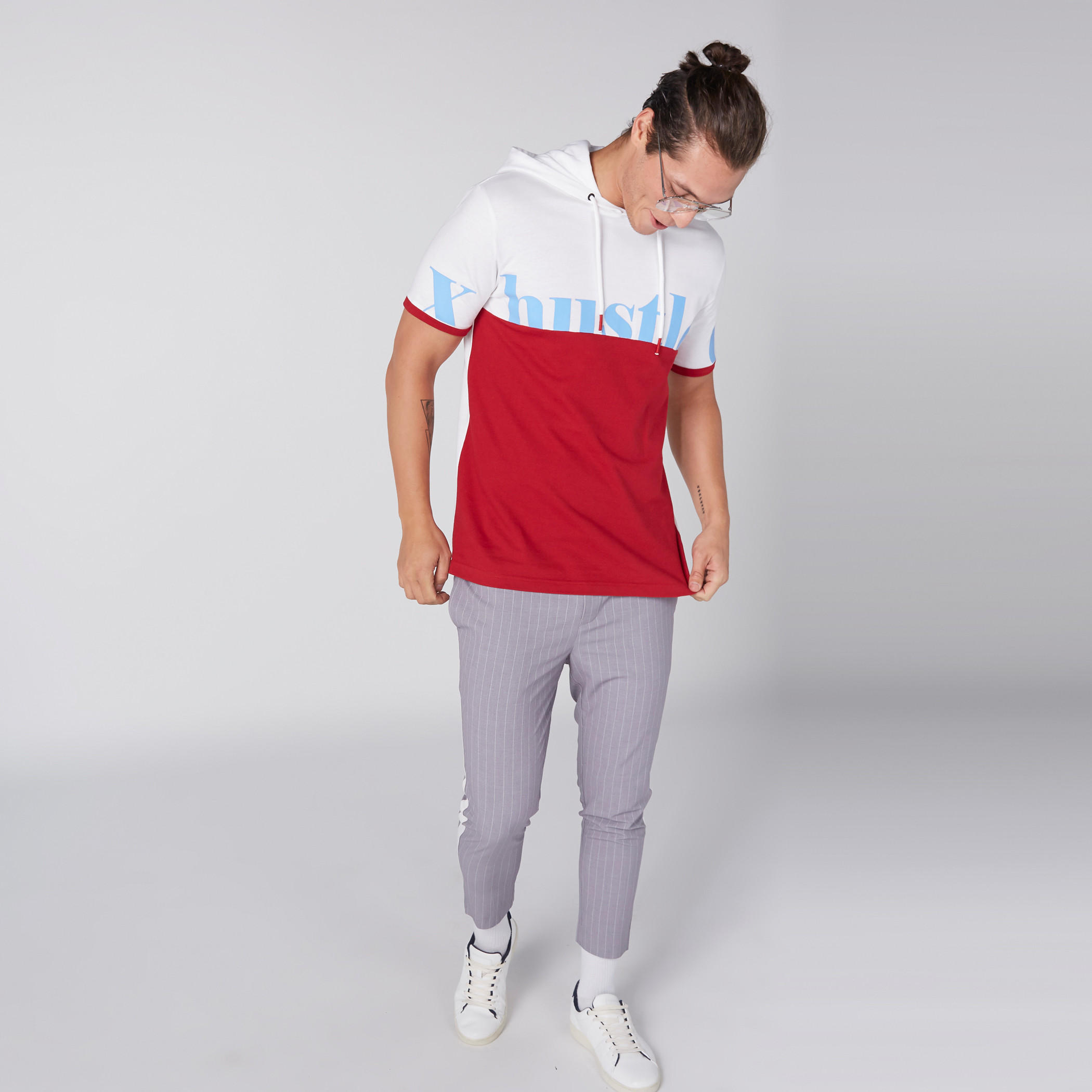 Printed T-Shirt with Short Sleeves and Hood-men-clothing-tshirtsandpolos-tshirts-image-5