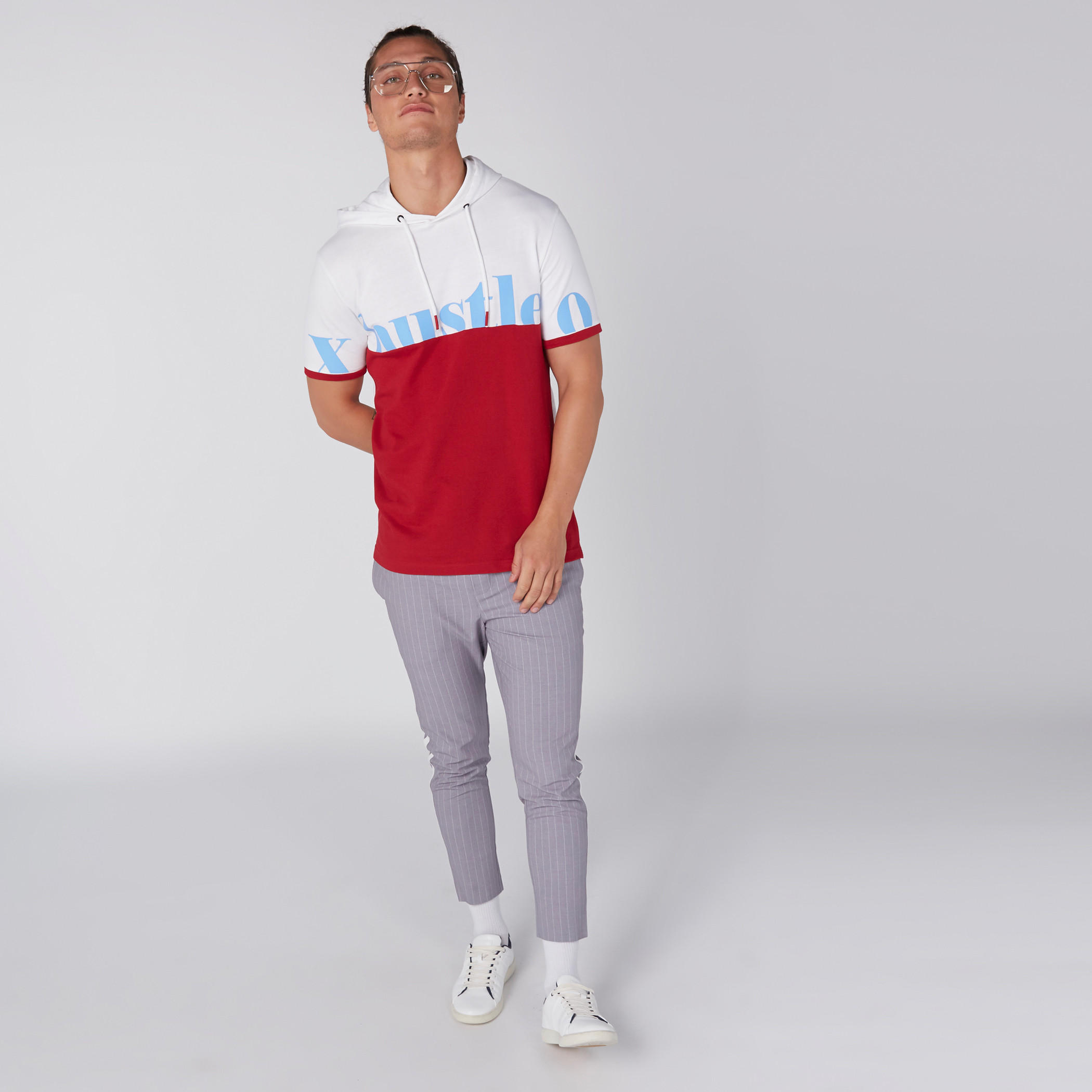 Printed T-Shirt with Short Sleeves and Hood-men-clothing-tshirtsandpolos-tshirts-image-6