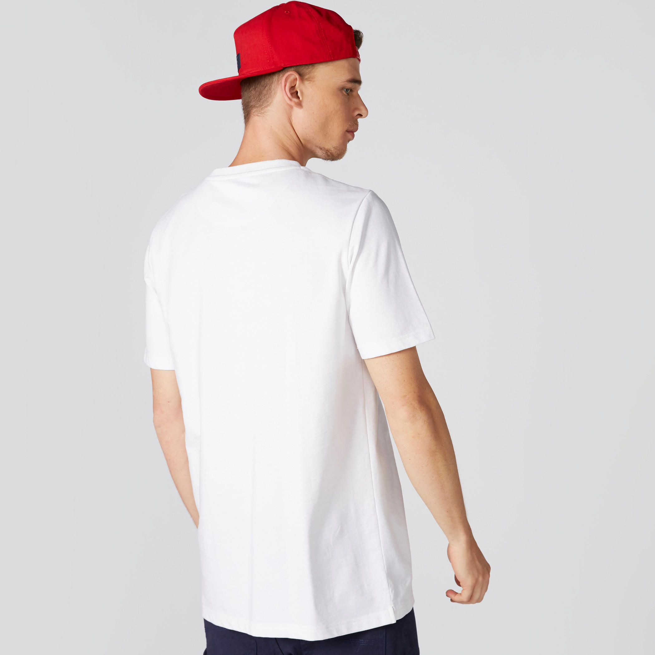 تيشيرت بارز الملمس بياقة ضيقة وأكمام قصيرة-men-clothing-tshirtsandpolos-tshirts-image-2