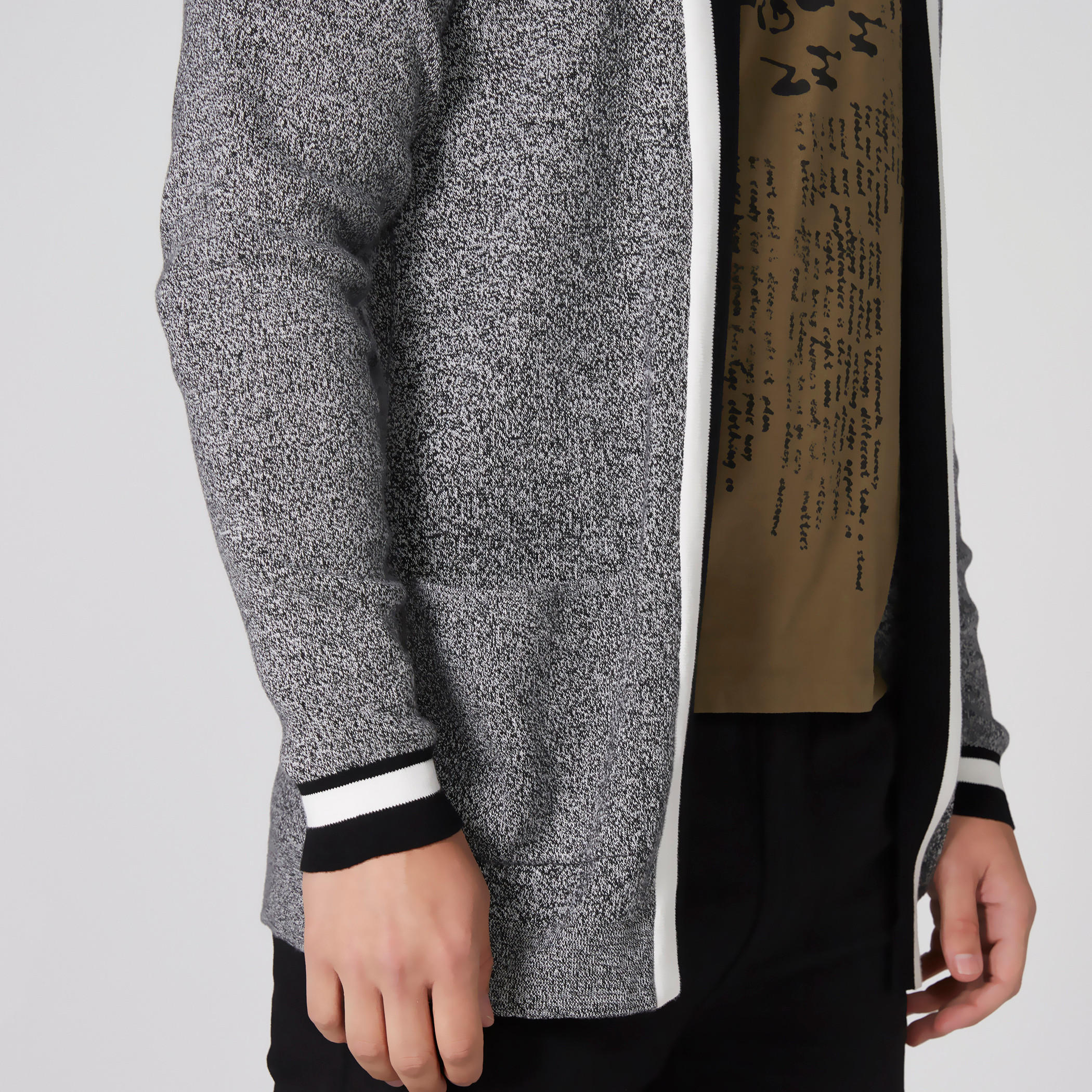 Pocket Detail Open Front Jacket with Long Sleeves-men-clothing-sweatersandpullovers-image-4
