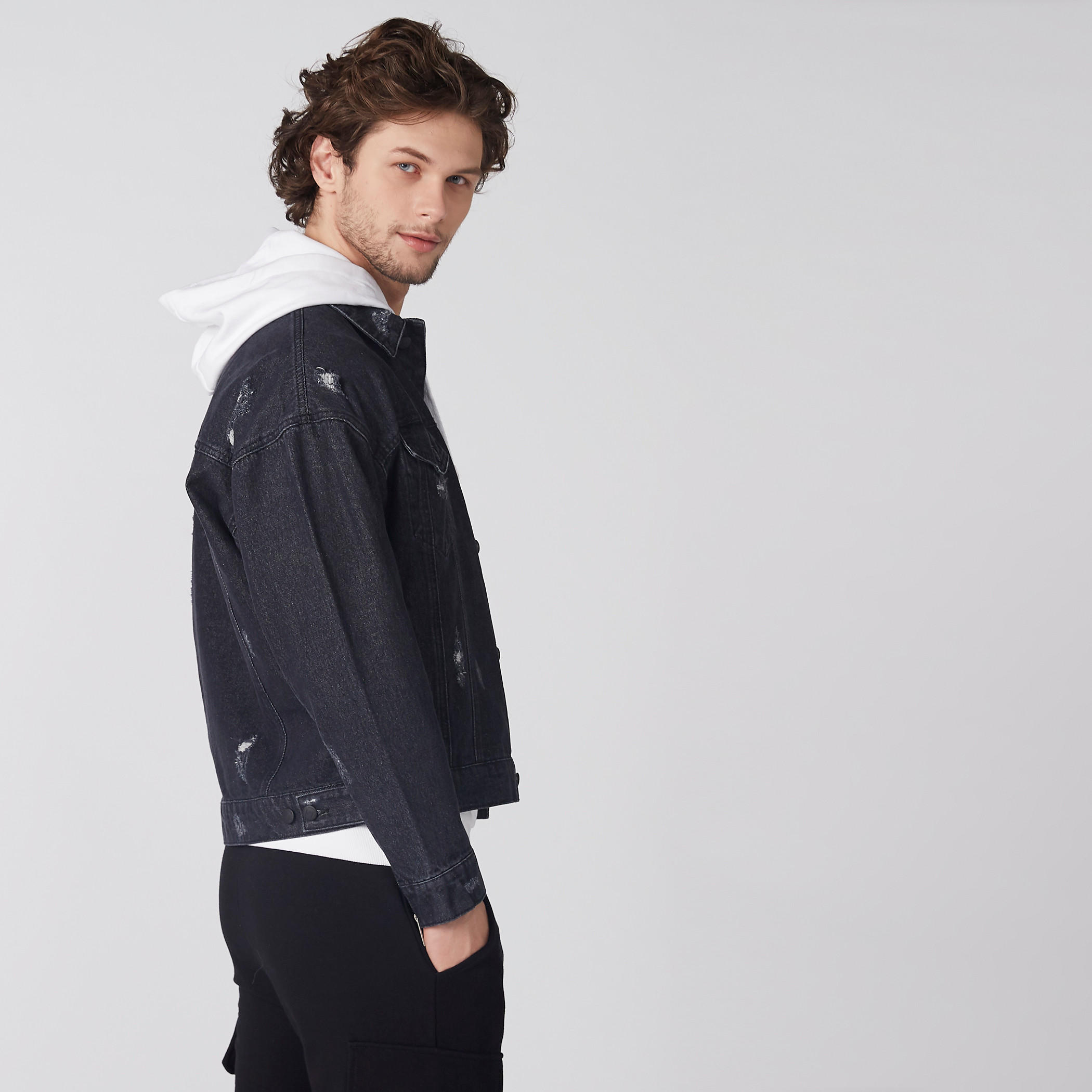 Distressed Jacket with Long Sleeves and Button Closure-men-clothing-jacketsandblazers-jackets-image-3