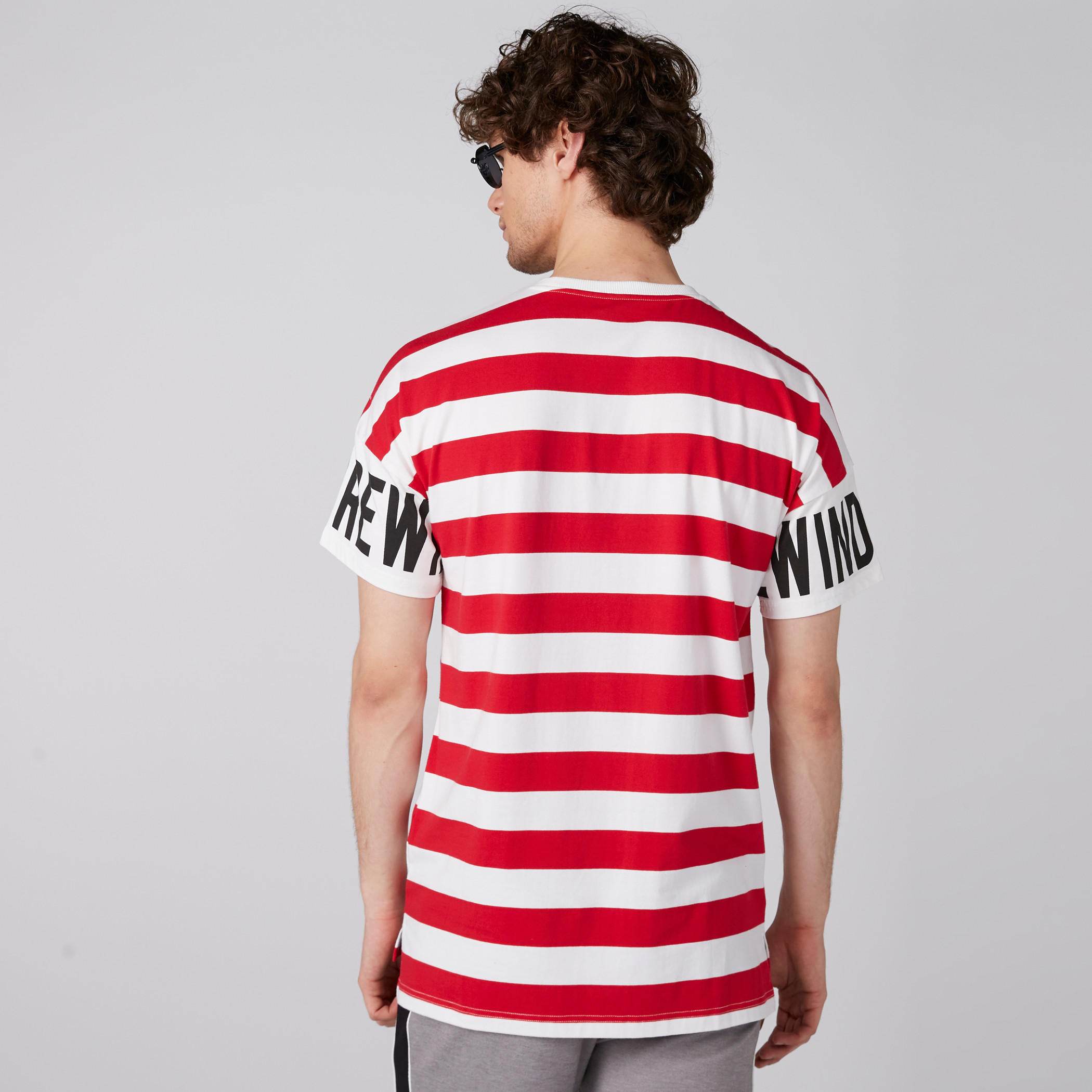 Striped T-Shirt with Crew Neck and Short Sleeves-men-clothing-tshirtsandpolos-tshirts-image-4