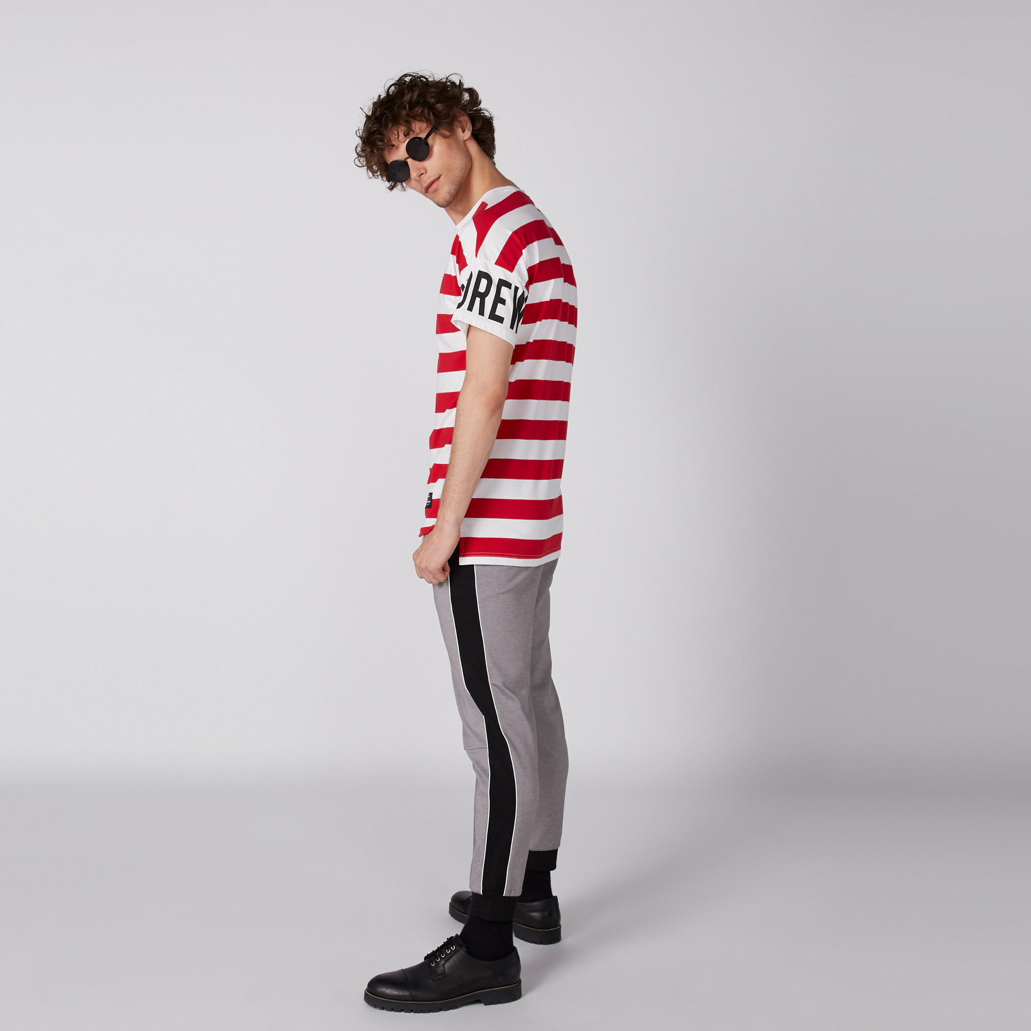 Striped T-Shirt with Crew Neck and Short Sleeves-men-clothing-tshirtsandpolos-tshirts-image-5