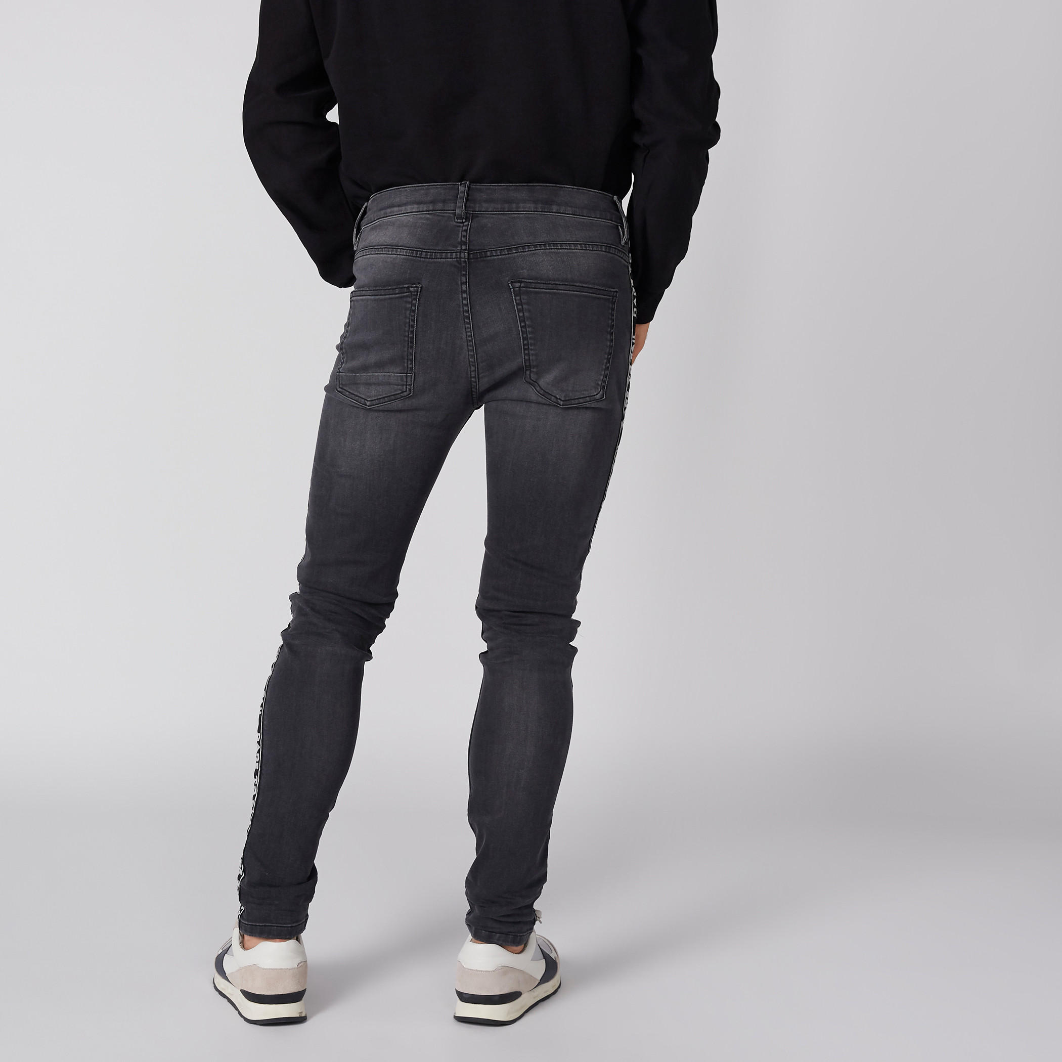 Full Length Distressed Jeans with Tape and Pocket Detail-men-clothing-bottoms-jeans-image-4