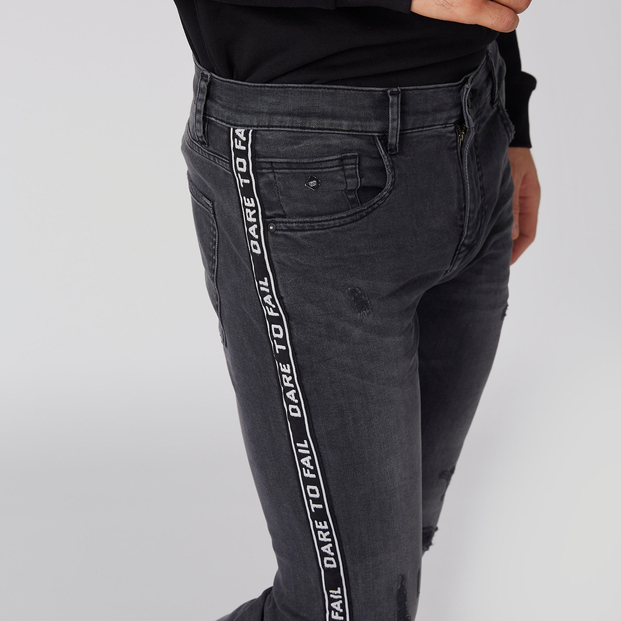 Full Length Distressed Jeans with Tape and Pocket Detail-men-clothing-bottoms-jeans-image-5