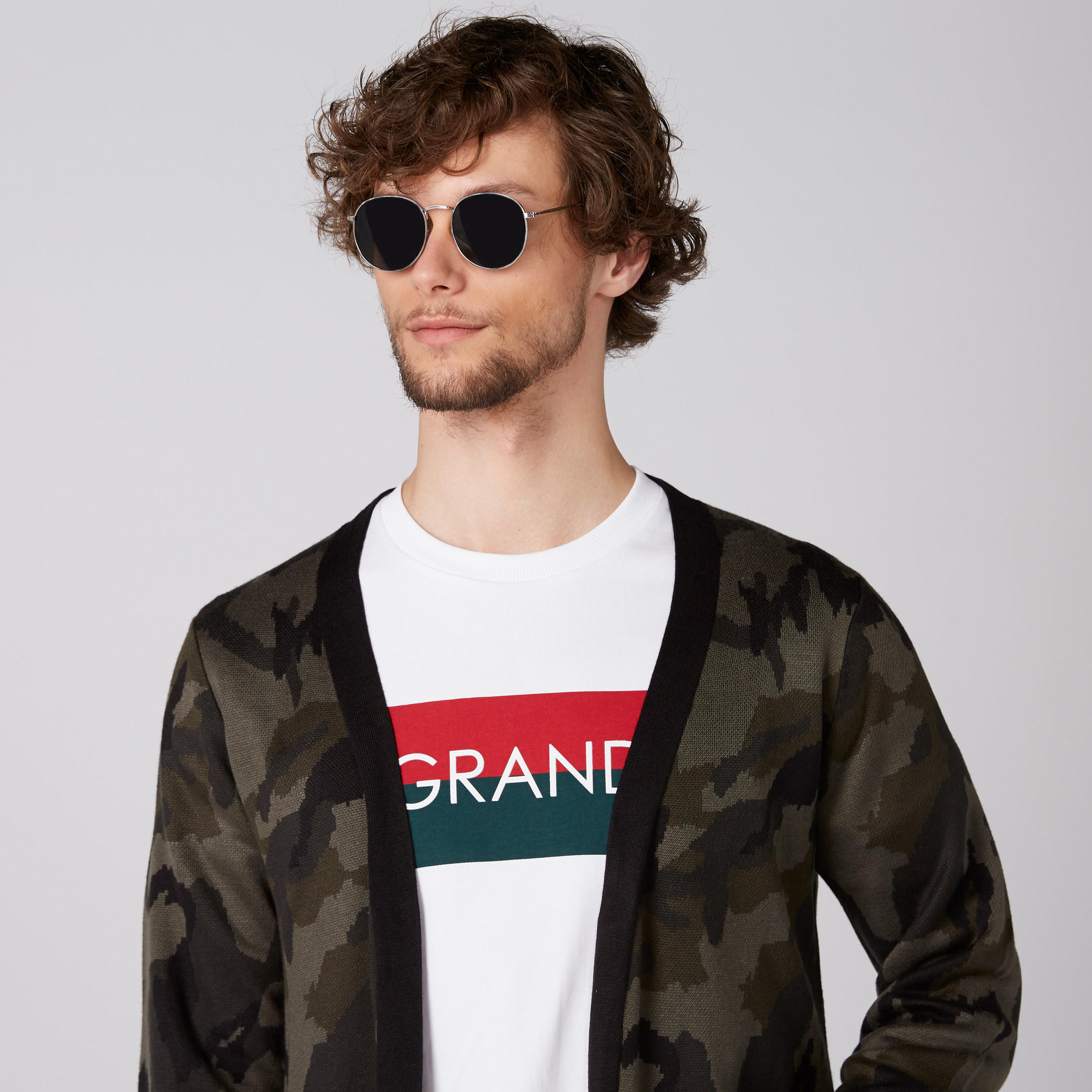 Printed Open Front Cardigan with Long Sleeves-men-clothing-sweatersandpullovers-image-5