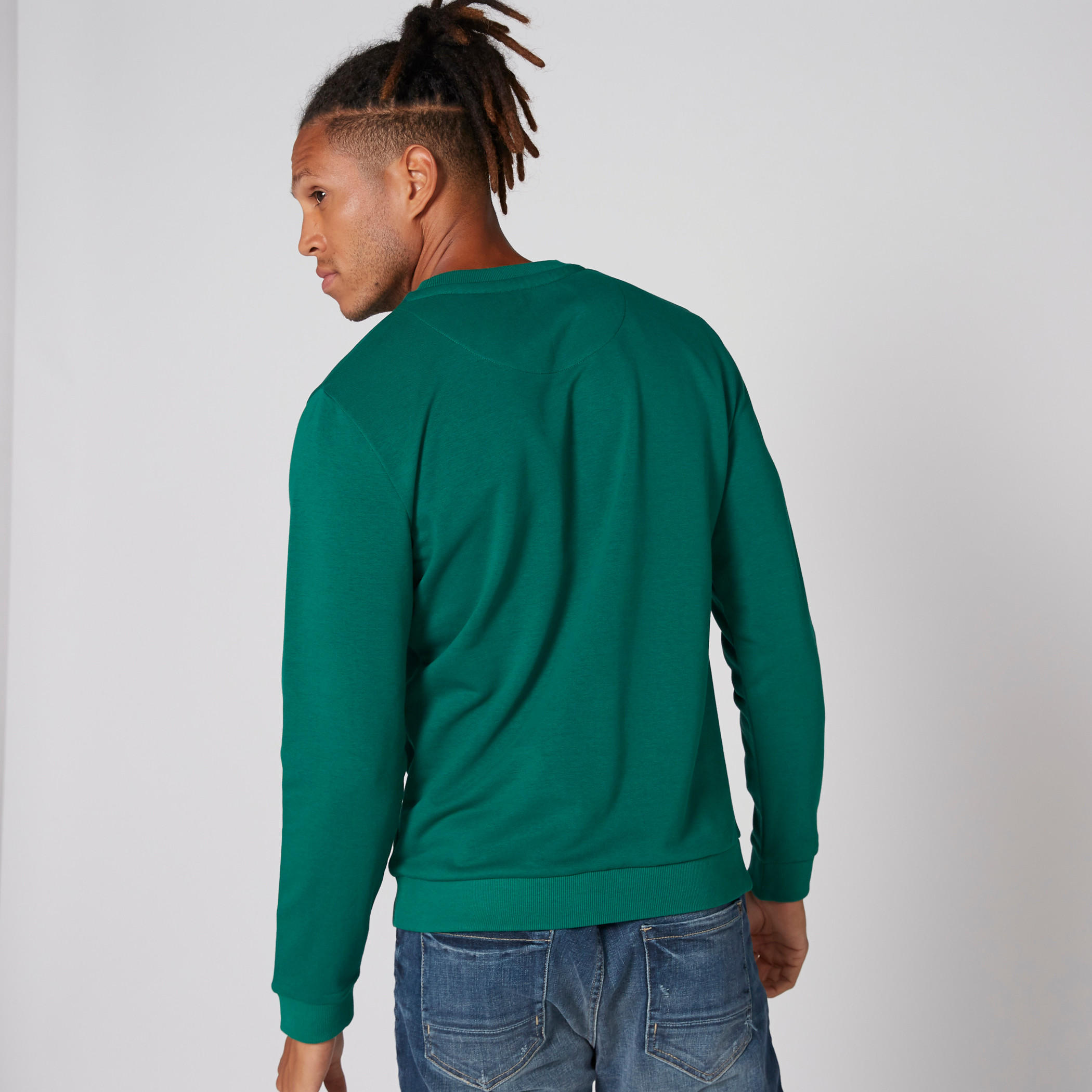Printed Sweatshirt with Crew Neck and Long Sleeves-men-winterwear-hoodiesandsweatshirts-image-2