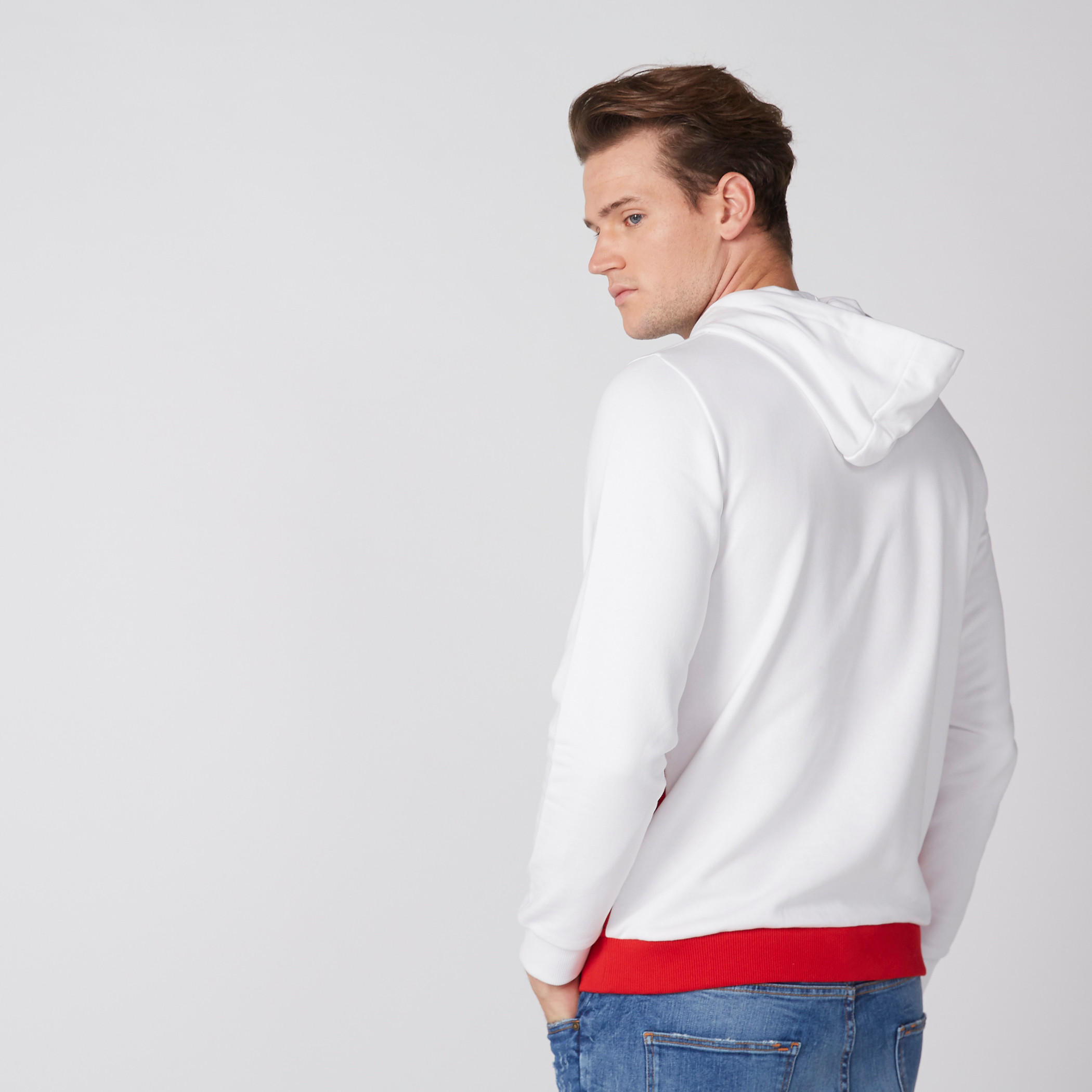 Printed Sweatshirt with Long Sleeves and Hood-men-winterwear-hoodiesandsweatshirts-image-2