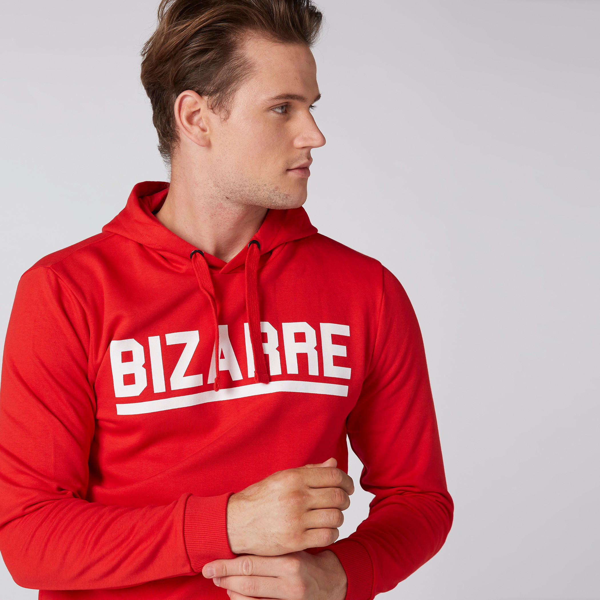 Printed Sweatshirt with Long Sleeves and Hood-men-winterwear-hoodiesandsweatshirts-image-2
