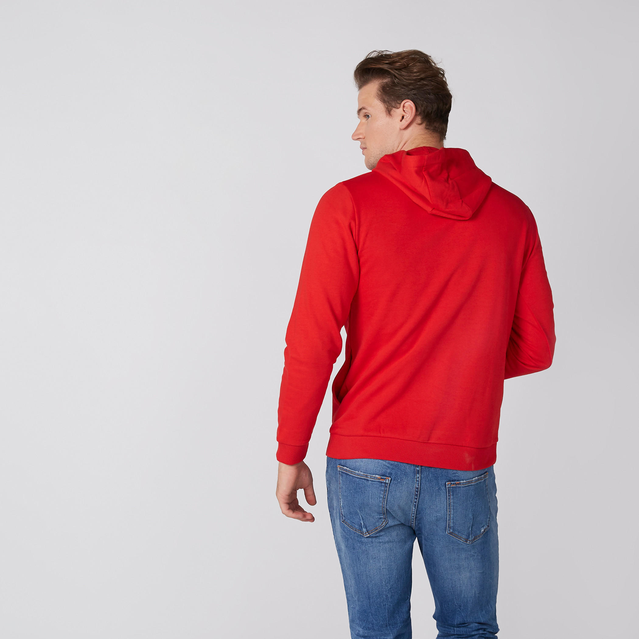 Printed Sweatshirt with Long Sleeves and Hood-men-winterwear-hoodiesandsweatshirts-image-3