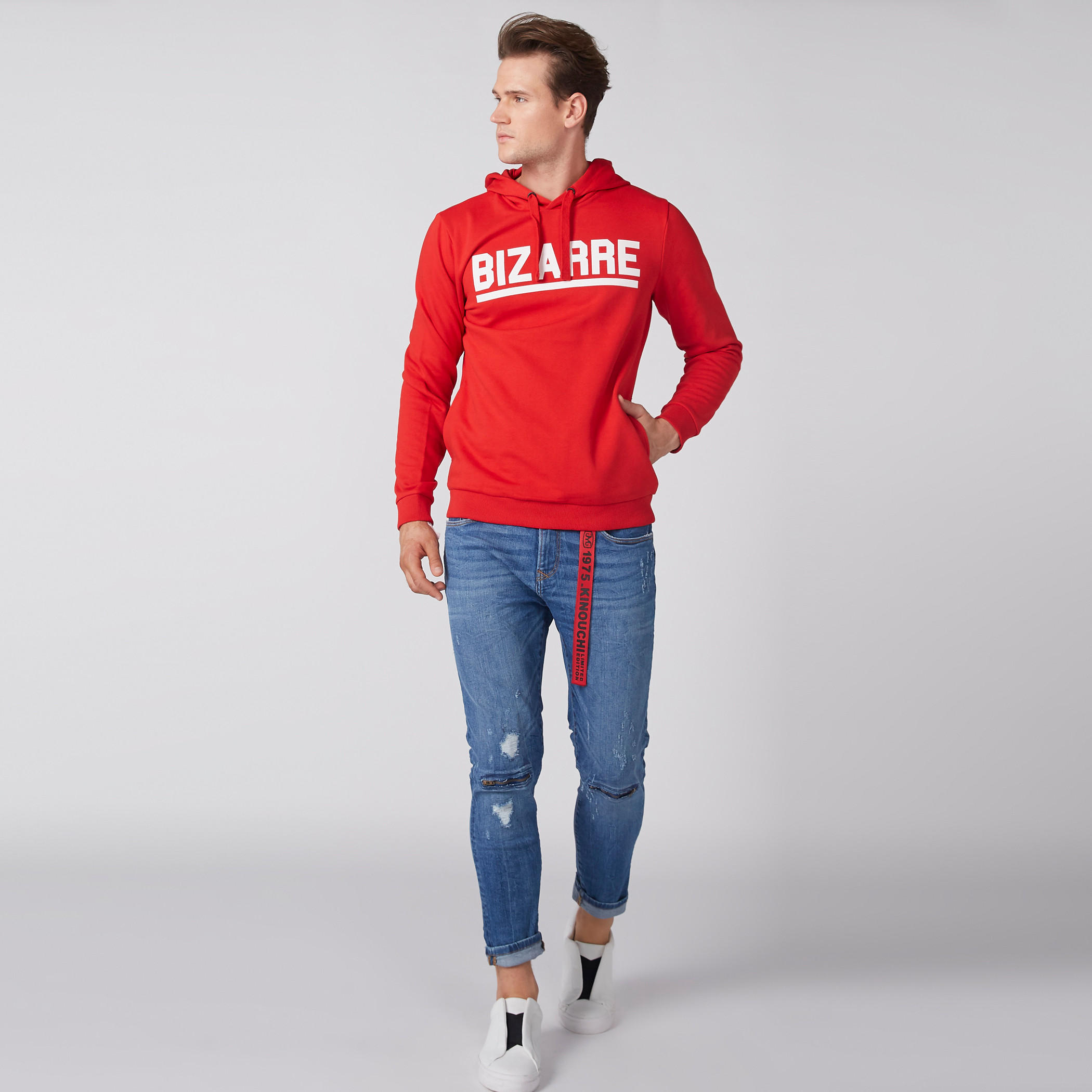 Printed Sweatshirt with Long Sleeves and Hood-men-winterwear-hoodiesandsweatshirts-image-4