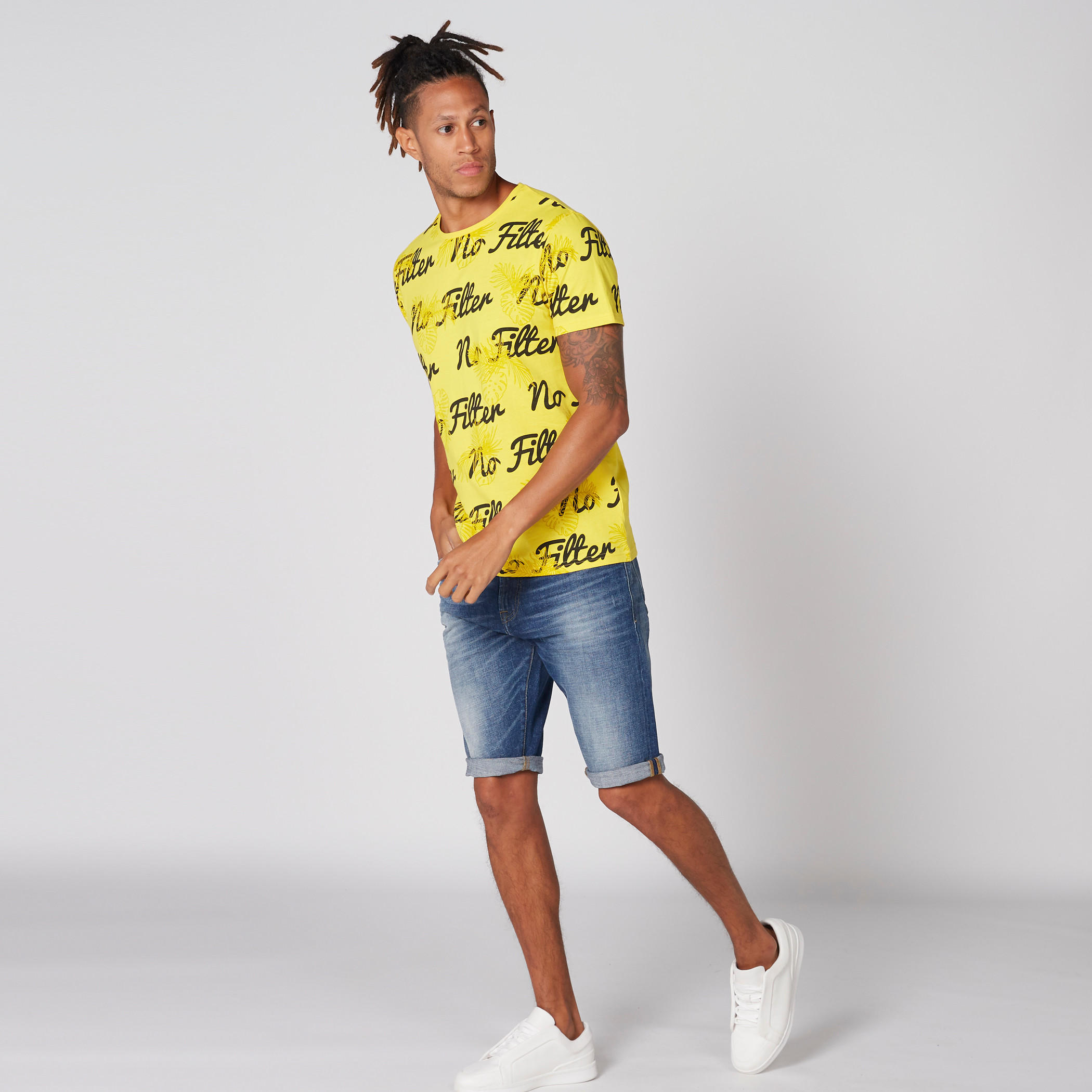 Printed T-Shirt with Round Neck and Short Sleeves-men-clothing-tshirtsandpolos-tshirts-image-1