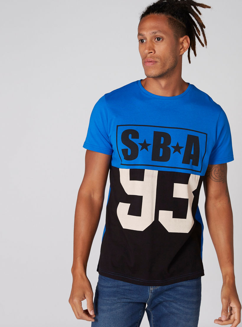 Printed T-Shirt with Round Neck and Short Sleeves-men-clothing-tshirtsandpolos-tshirts-image-3