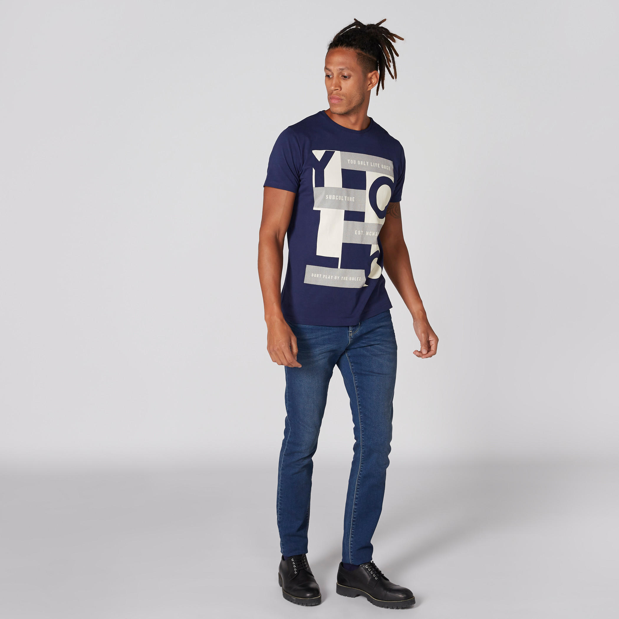 Printed T-Shirt with Round Neck and Short Sleeves-men-clothing-tshirtsandpolos-tshirts-image-1