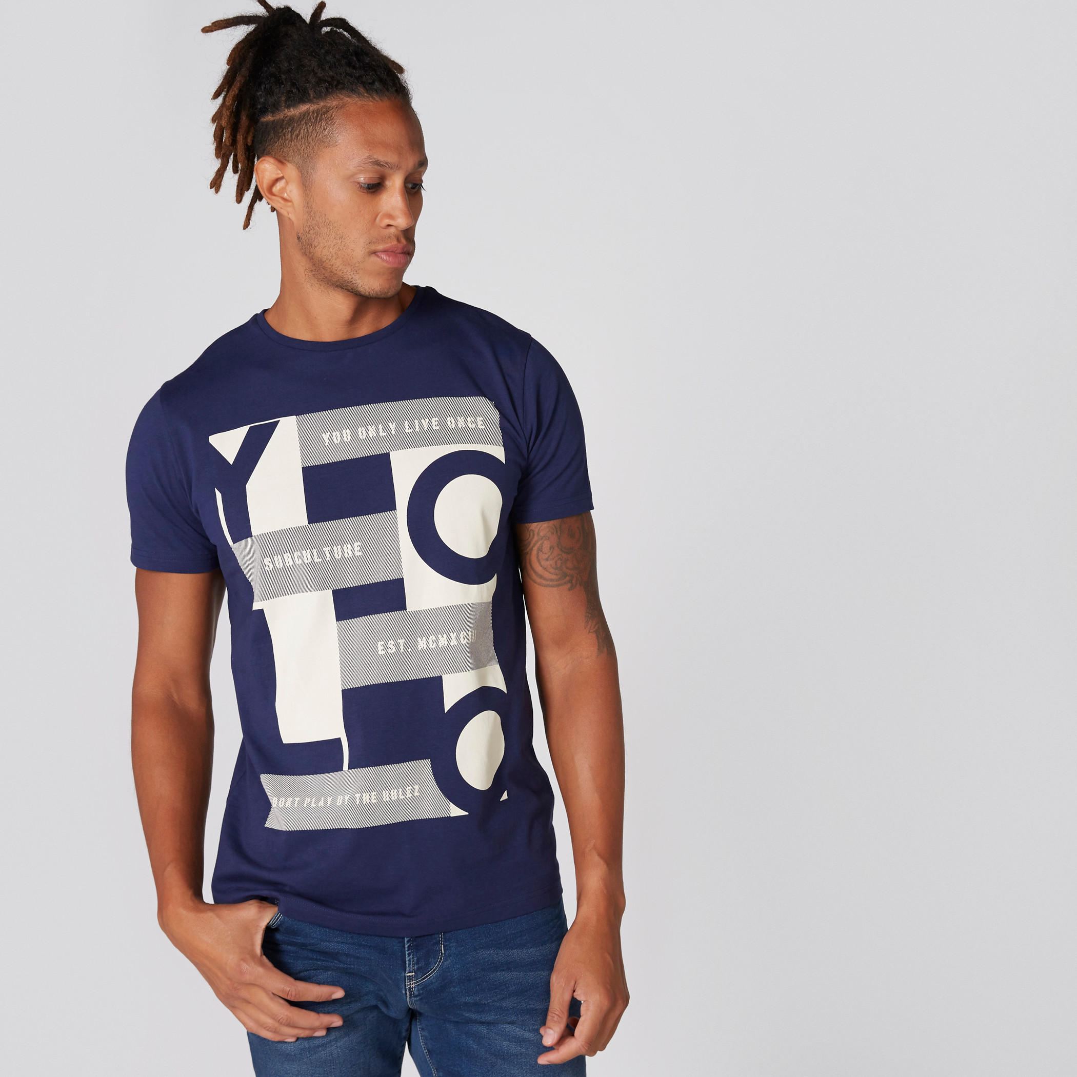 Printed T-Shirt with Round Neck and Short Sleeves-men-clothing-tshirtsandpolos-tshirts-image-3