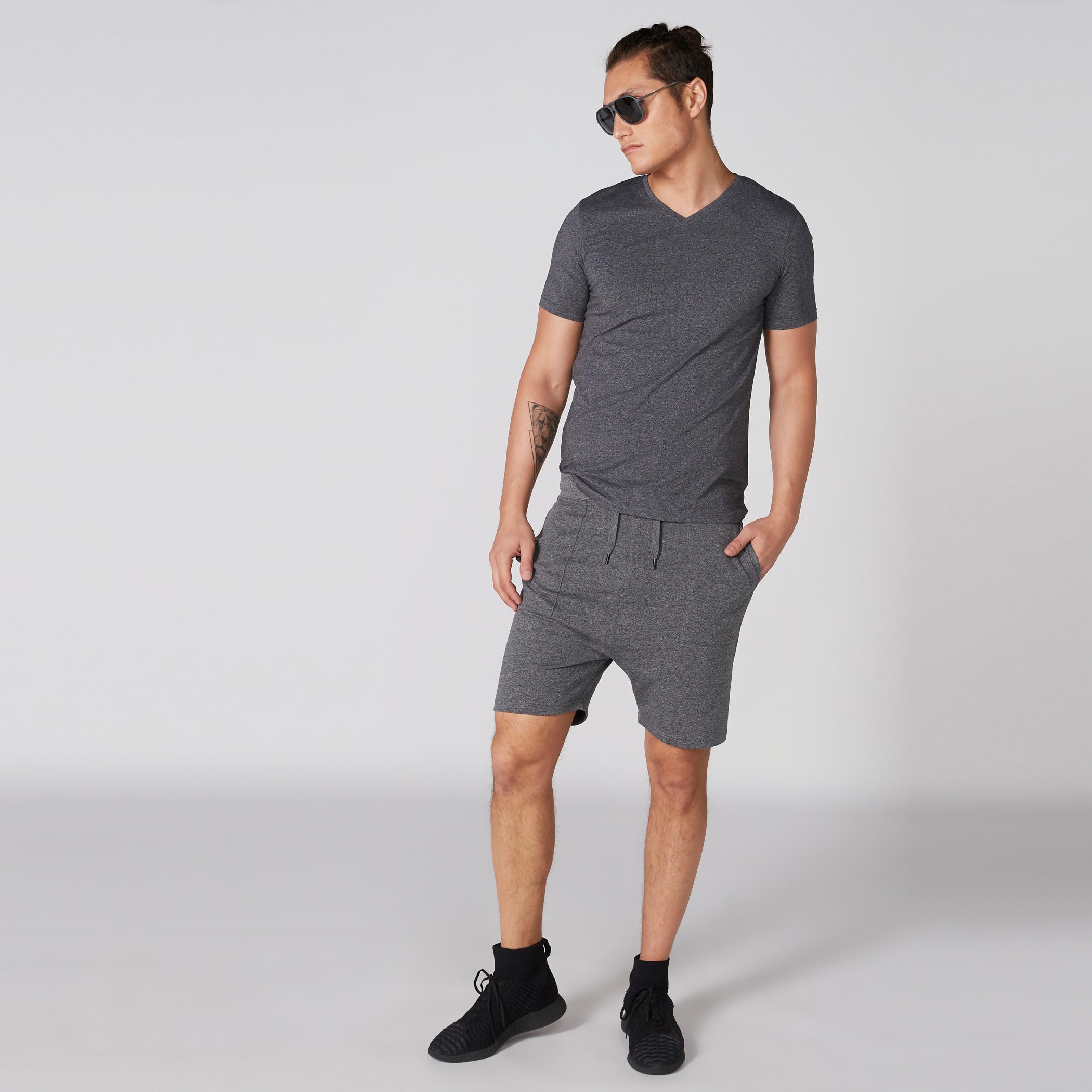 Pocket Detail Shorts with Elasticised Waistband and Drawstring-men-clothing-bottoms-shorts-image-3