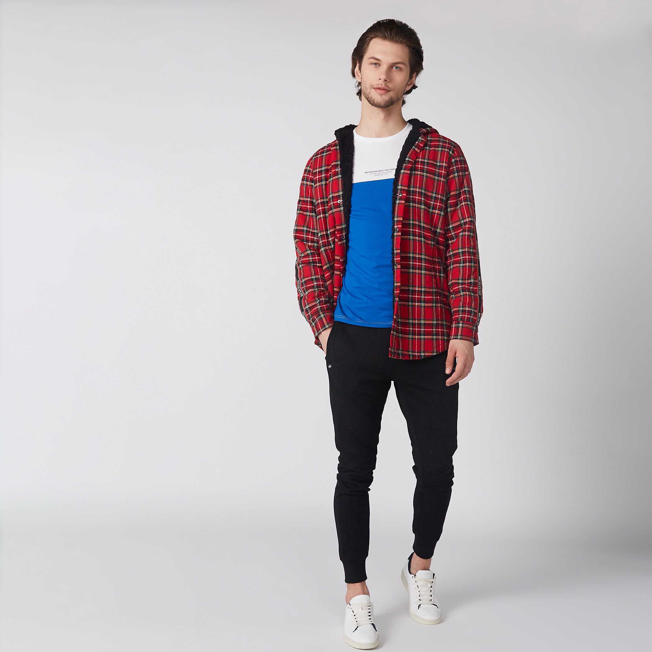 جاكيت كاروهات بأكمام طويلة وقبعة-men-clothing-jacketsandblazers-jackets-image-1