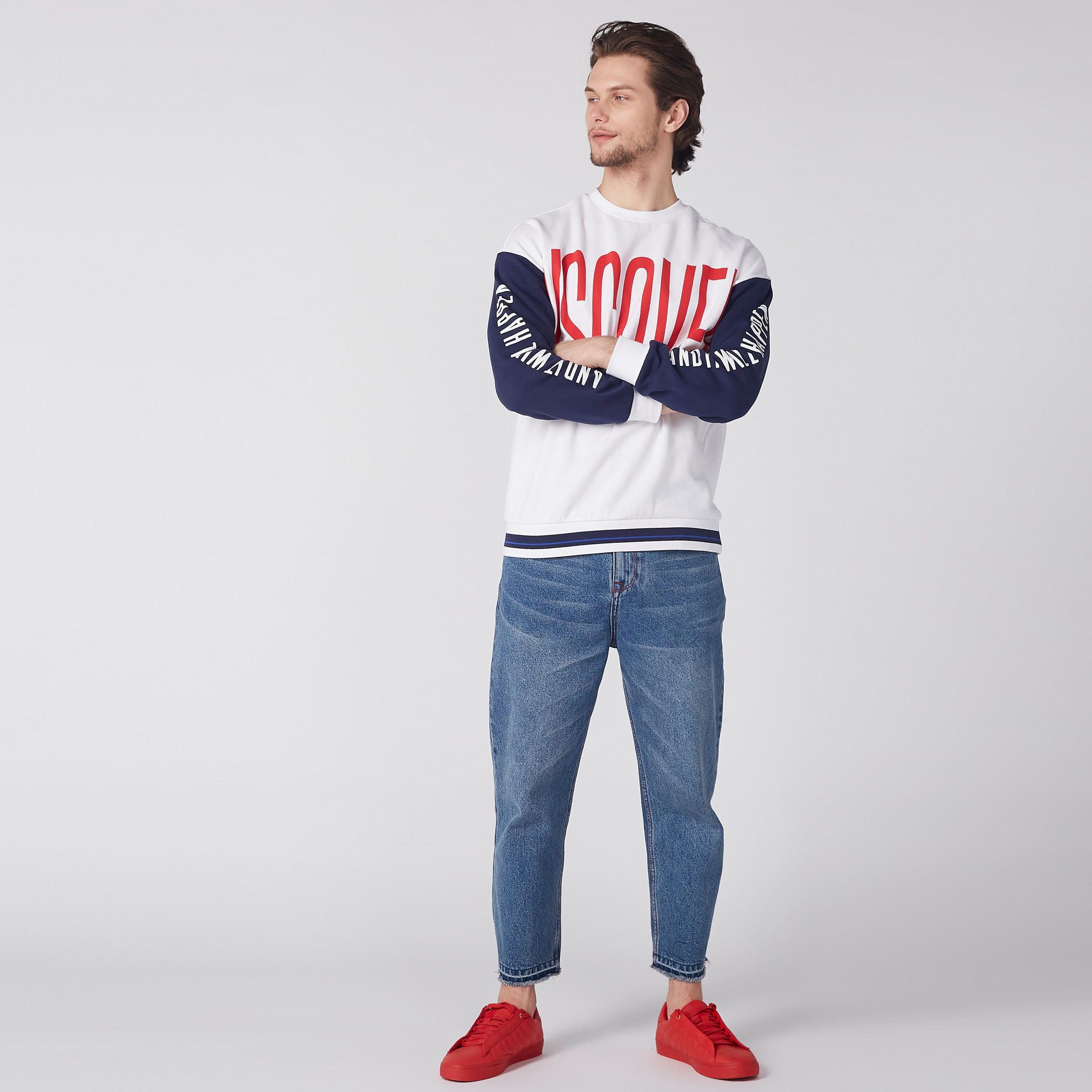Printed Sweatshirt with Long Sleeves-men-winterwear-hoodiesandsweatshirts-image-2