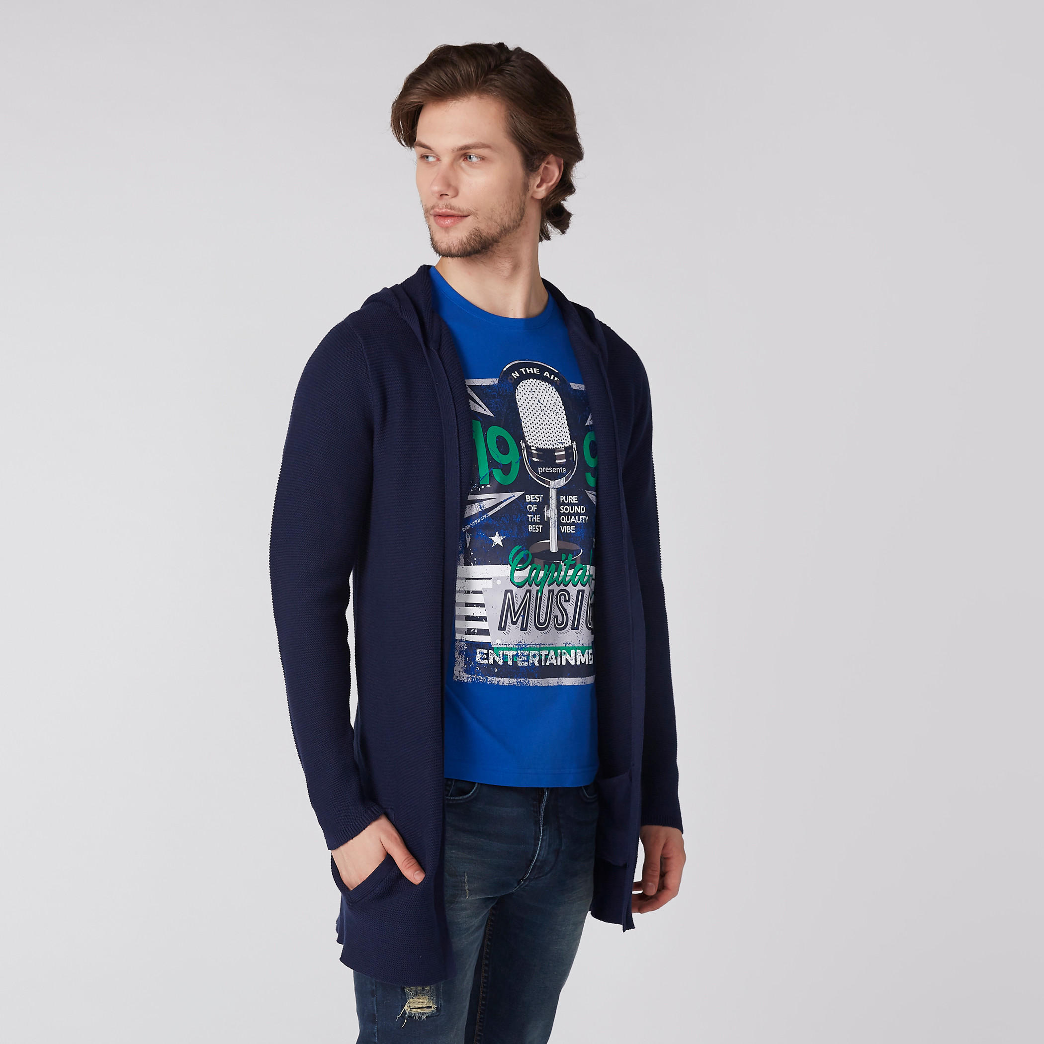 سترة كارديجان طويلة مفتوحة من الأمام بقبعة وأكمام طويلة-men-clothing-sweatersandpullovers-image-1