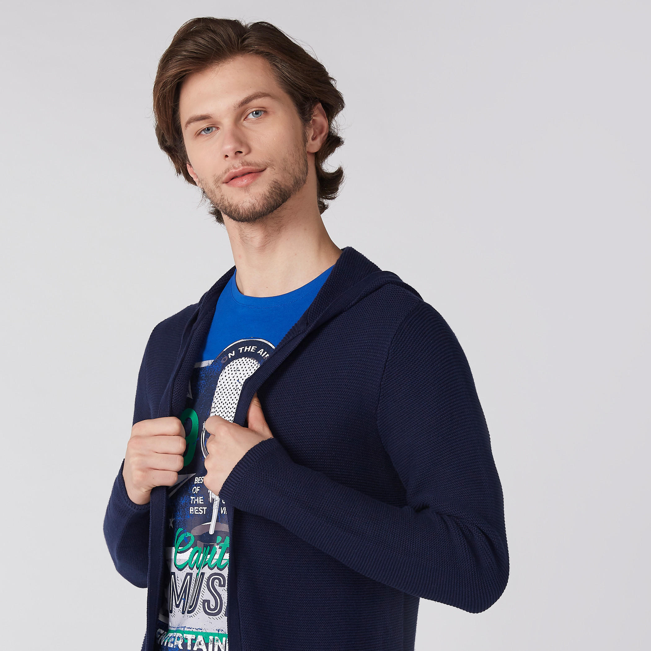 سترة كارديجان طويلة مفتوحة من الأمام بقبعة وأكمام طويلة-men-clothing-sweatersandpullovers-image-3