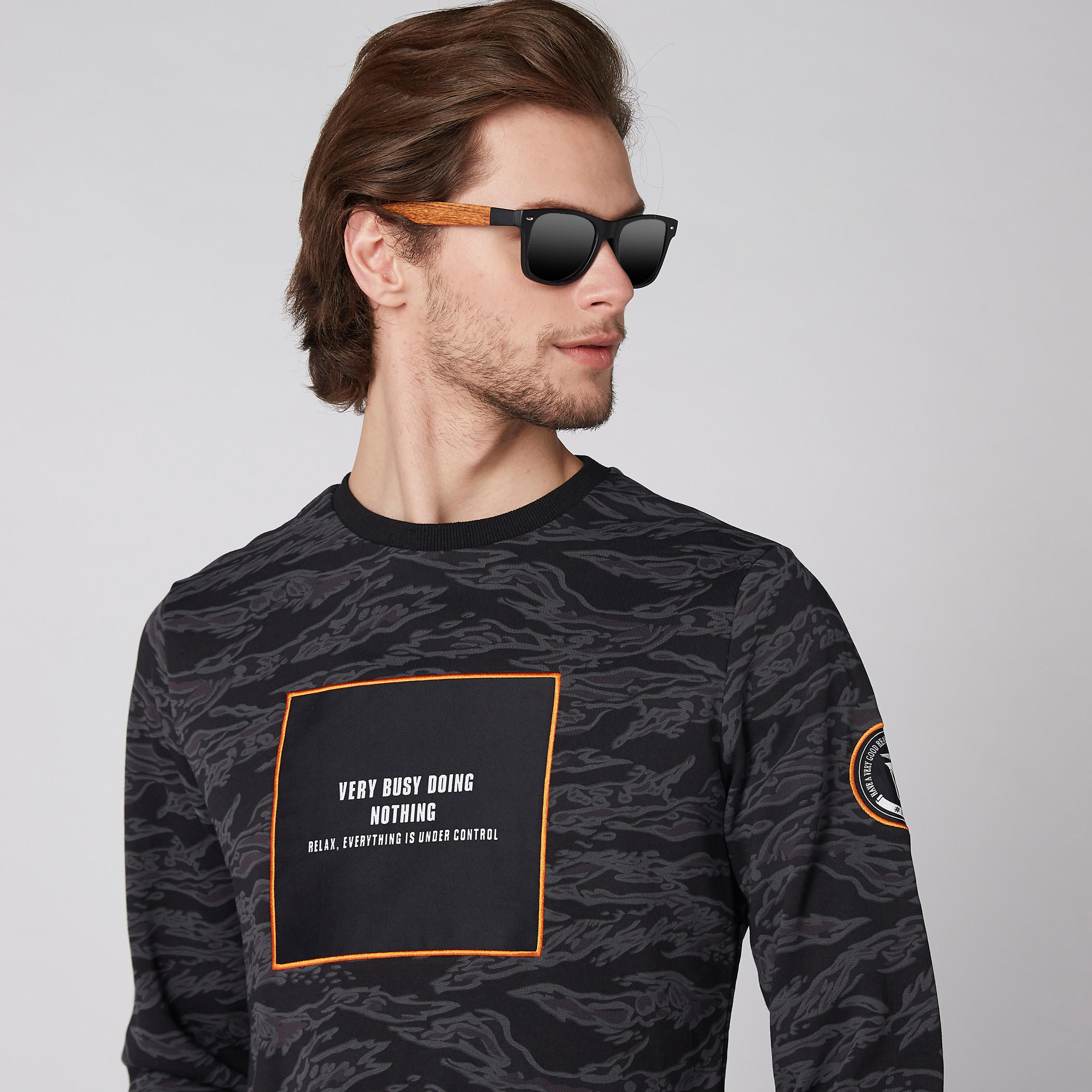 Printed Sweatshirt with Crew Neck and Long Sleeves-men-winterwear-hoodiesandsweatshirts-image-3