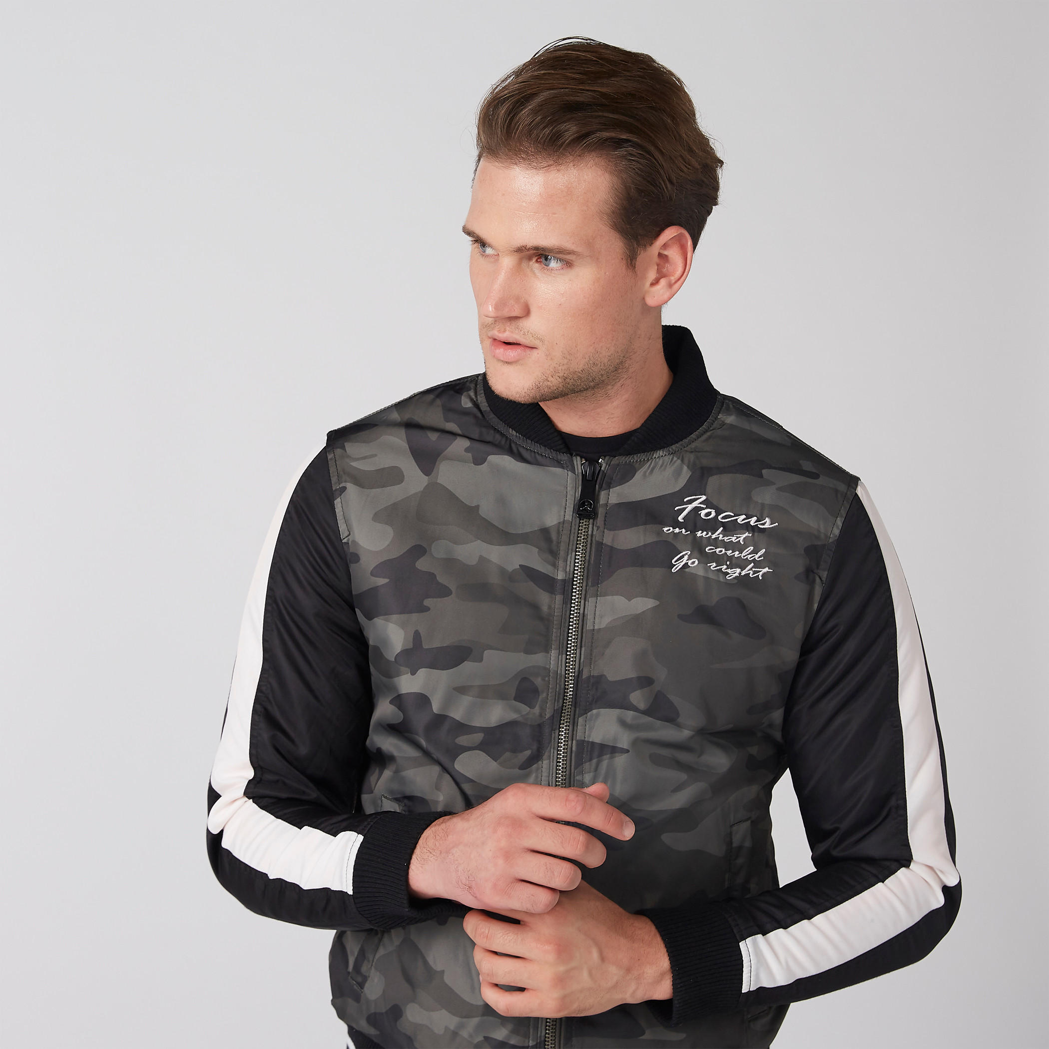 Printed Bomber Jacket with Long Sleeves and Zip Closure-men-clothing-jacketsandblazers-jackets-image-3