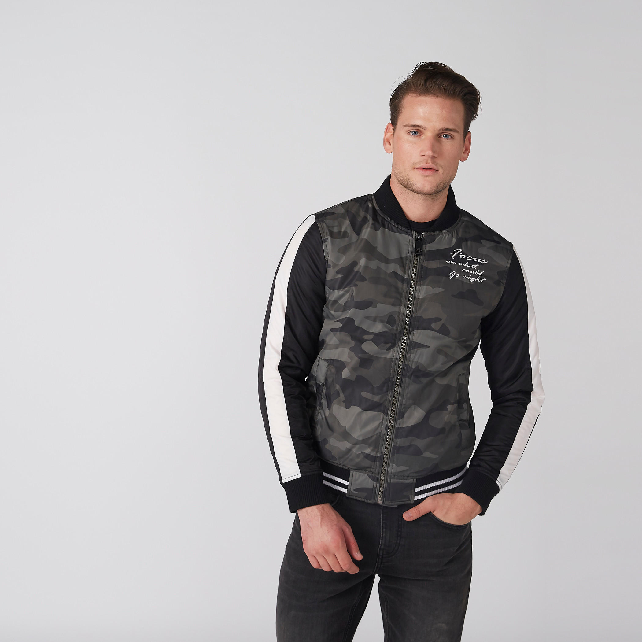 Printed Bomber Jacket with Long Sleeves and Zip Closure-men-clothing-jacketsandblazers-jackets-image-4