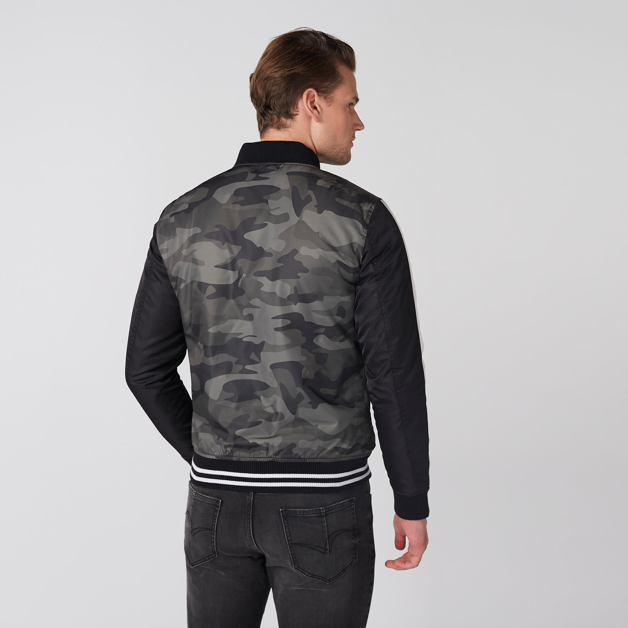 Printed Bomber Jacket with Long Sleeves and Zip Closure-men-clothing-jacketsandblazers-jackets-image-5