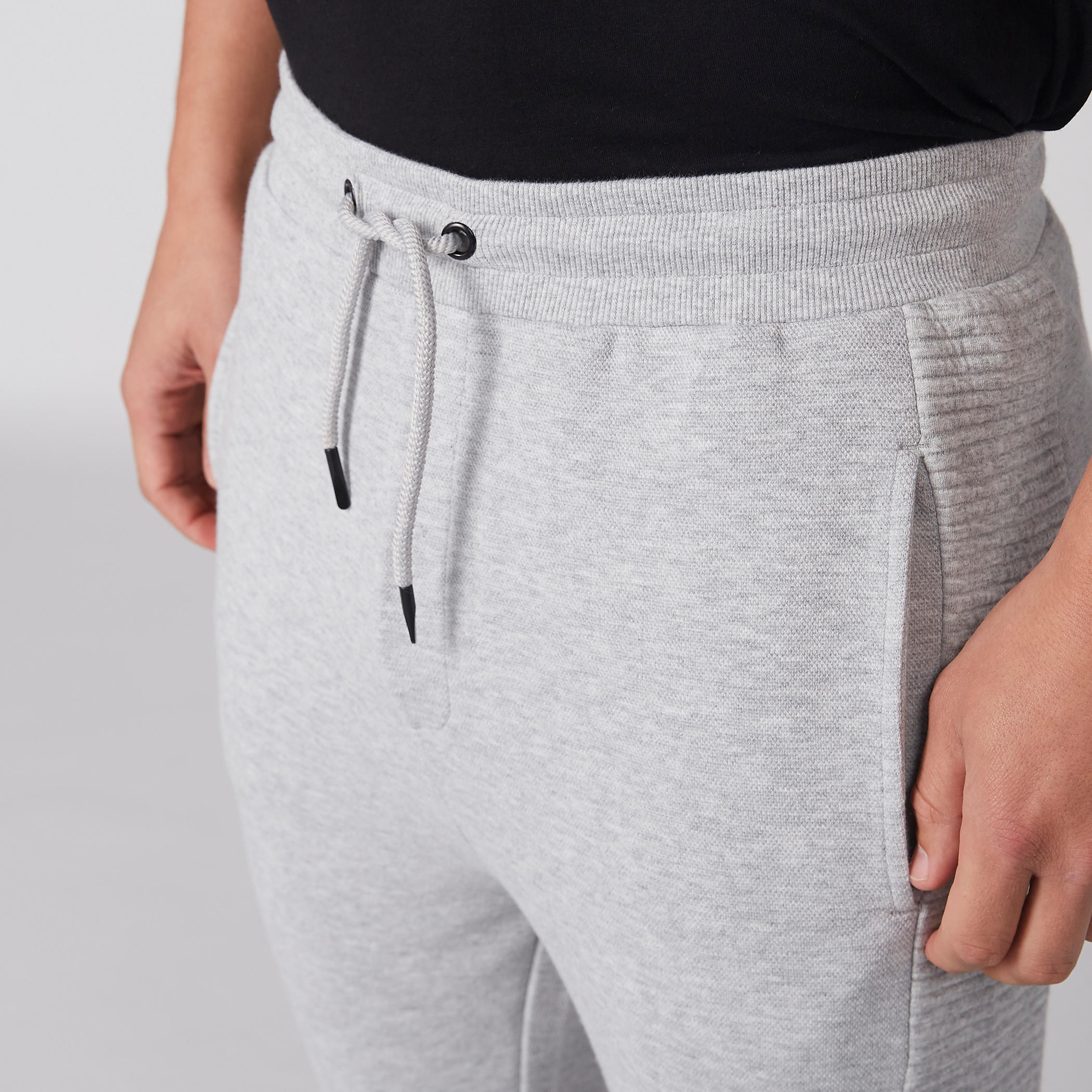 Textured Jog Pants with Drawstring and Pocket Detail-men-clothing-bottoms-joggers-image-4