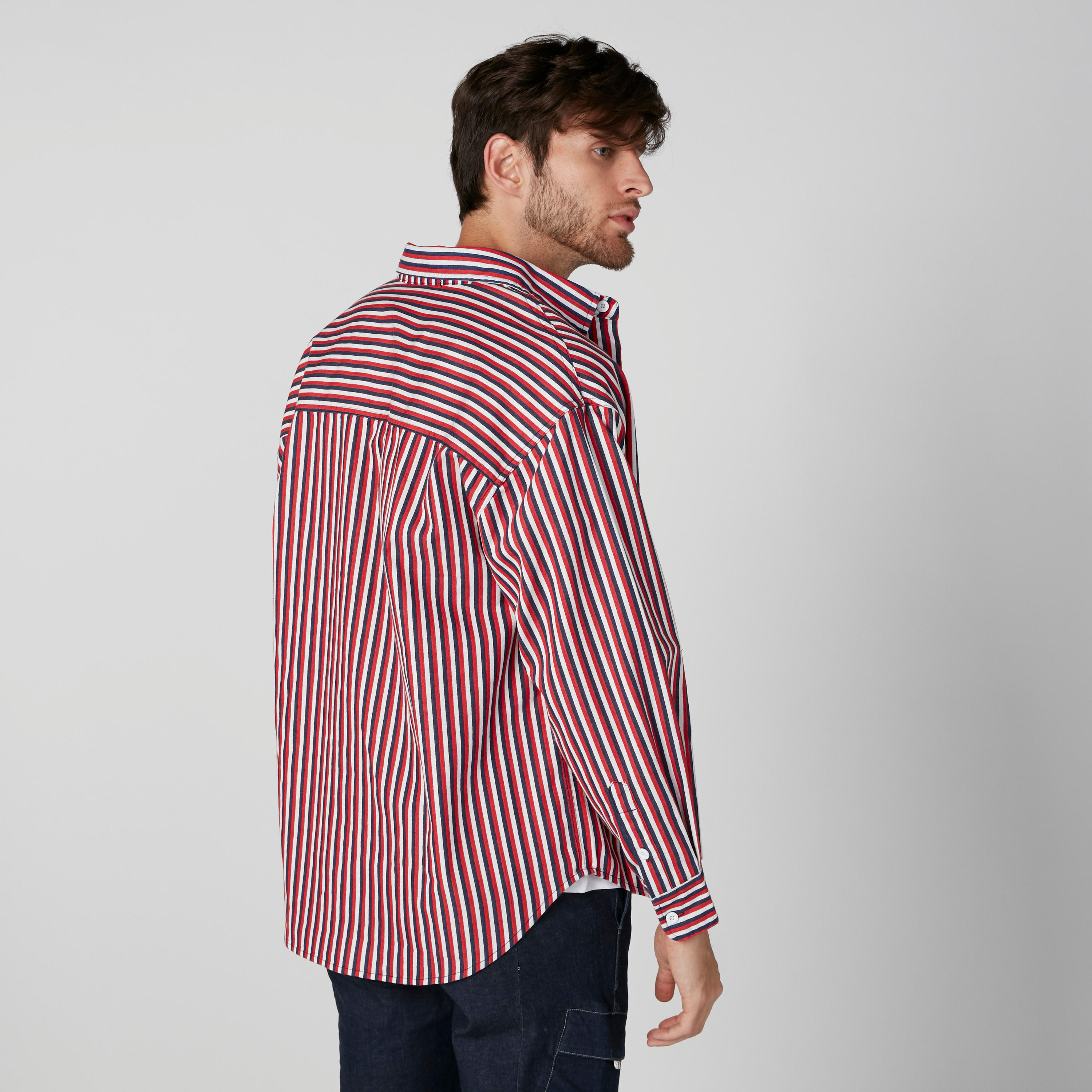 قميص مقلّم بأكمام طويلة وأزرار-men-clothing-shirts-image-2