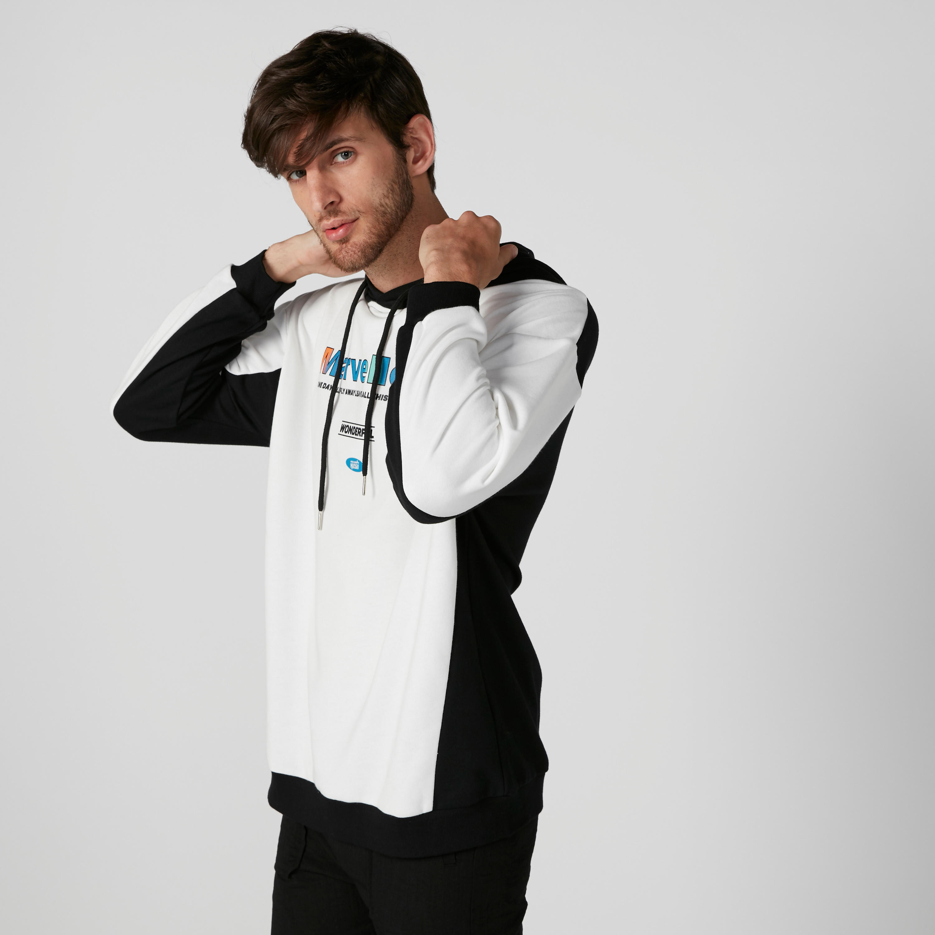 Printed Hoodie with Long Sleeves-men-winterwear-hoodiesandsweatshirts-image-1