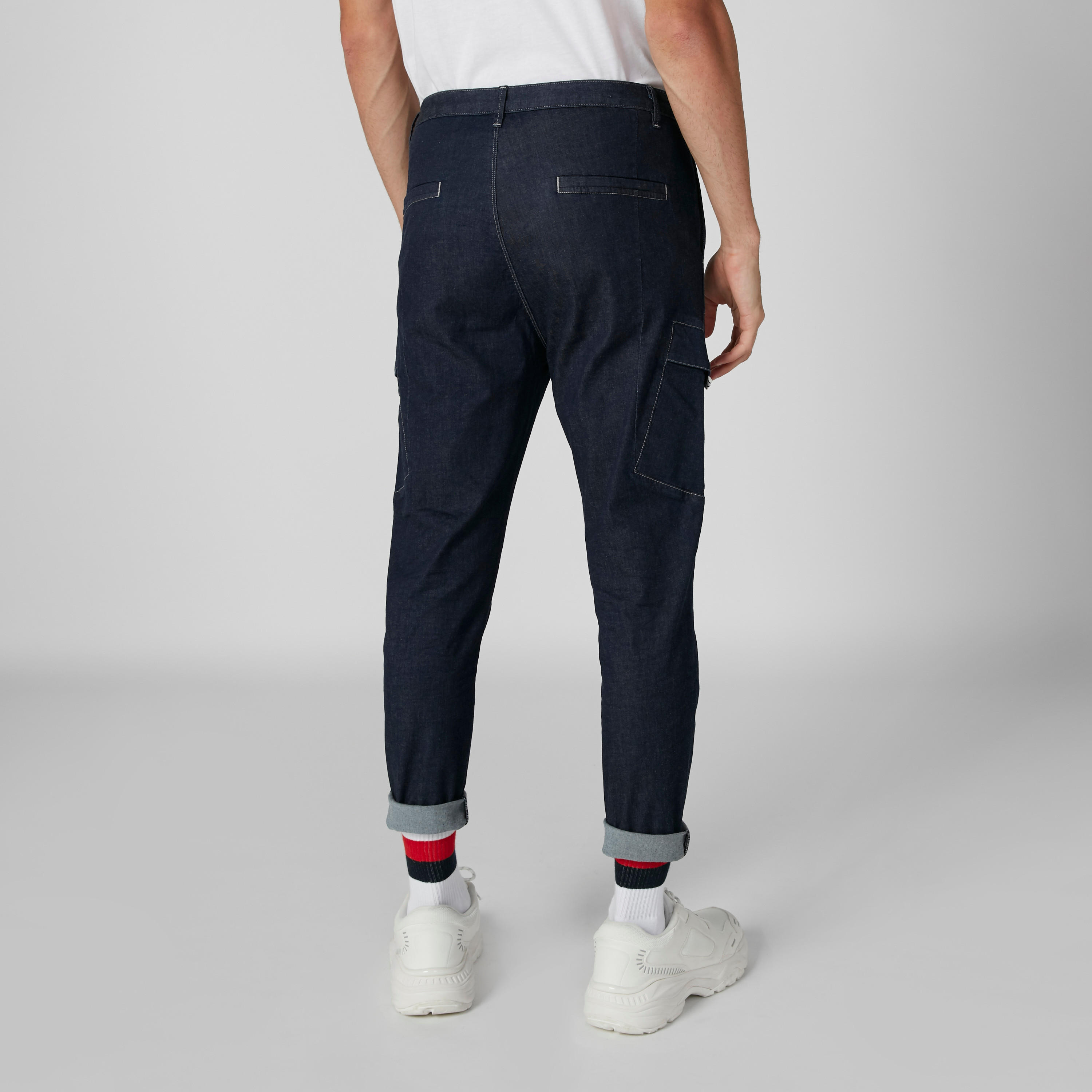 Pocket Detail Denim Pants-men-clothing-bottoms-jeans-image-2