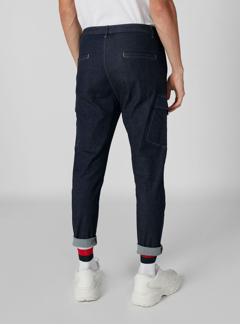 Pocket Detail Denim Pants-men-clothing-bottoms-jeans-image-2