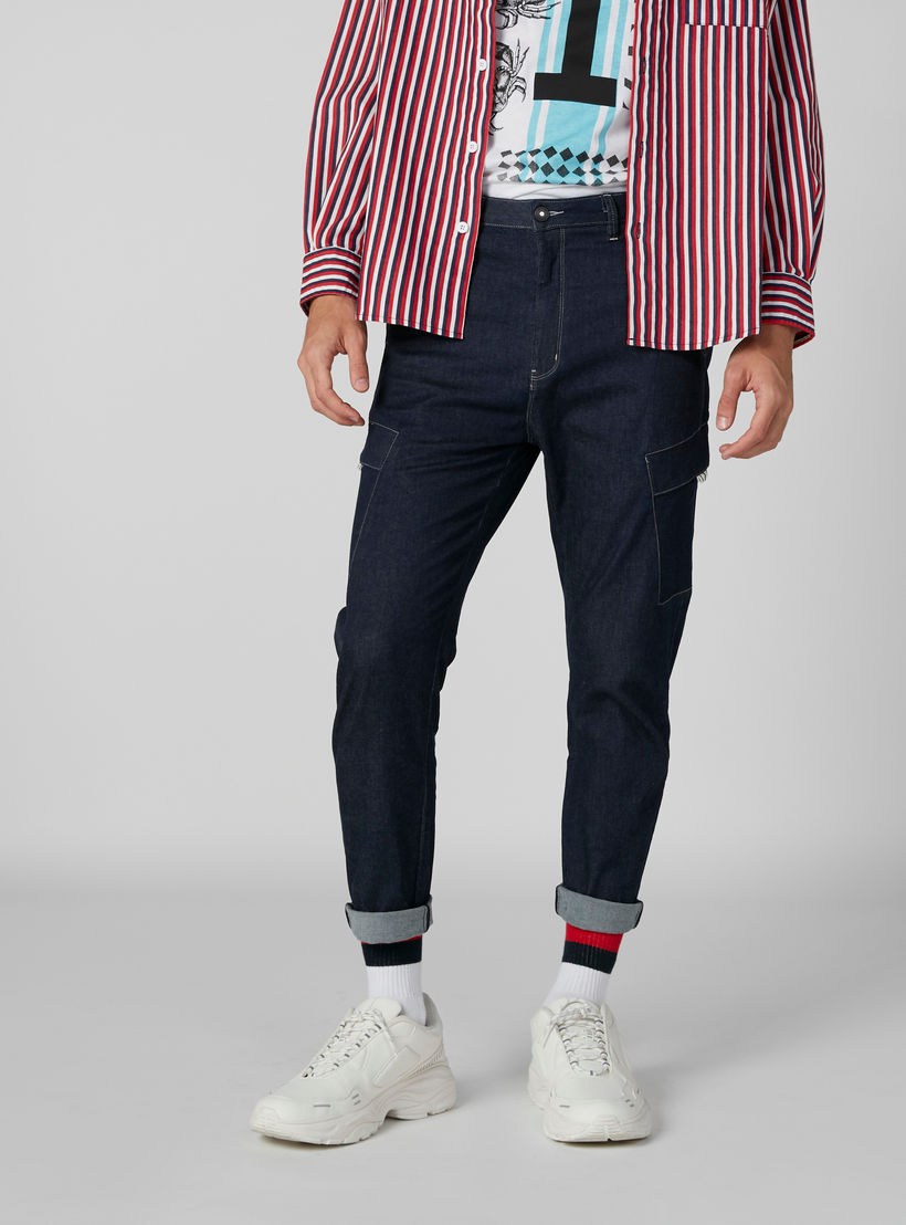Pocket Detail Denim Pants-men-clothing-bottoms-jeans-image-3