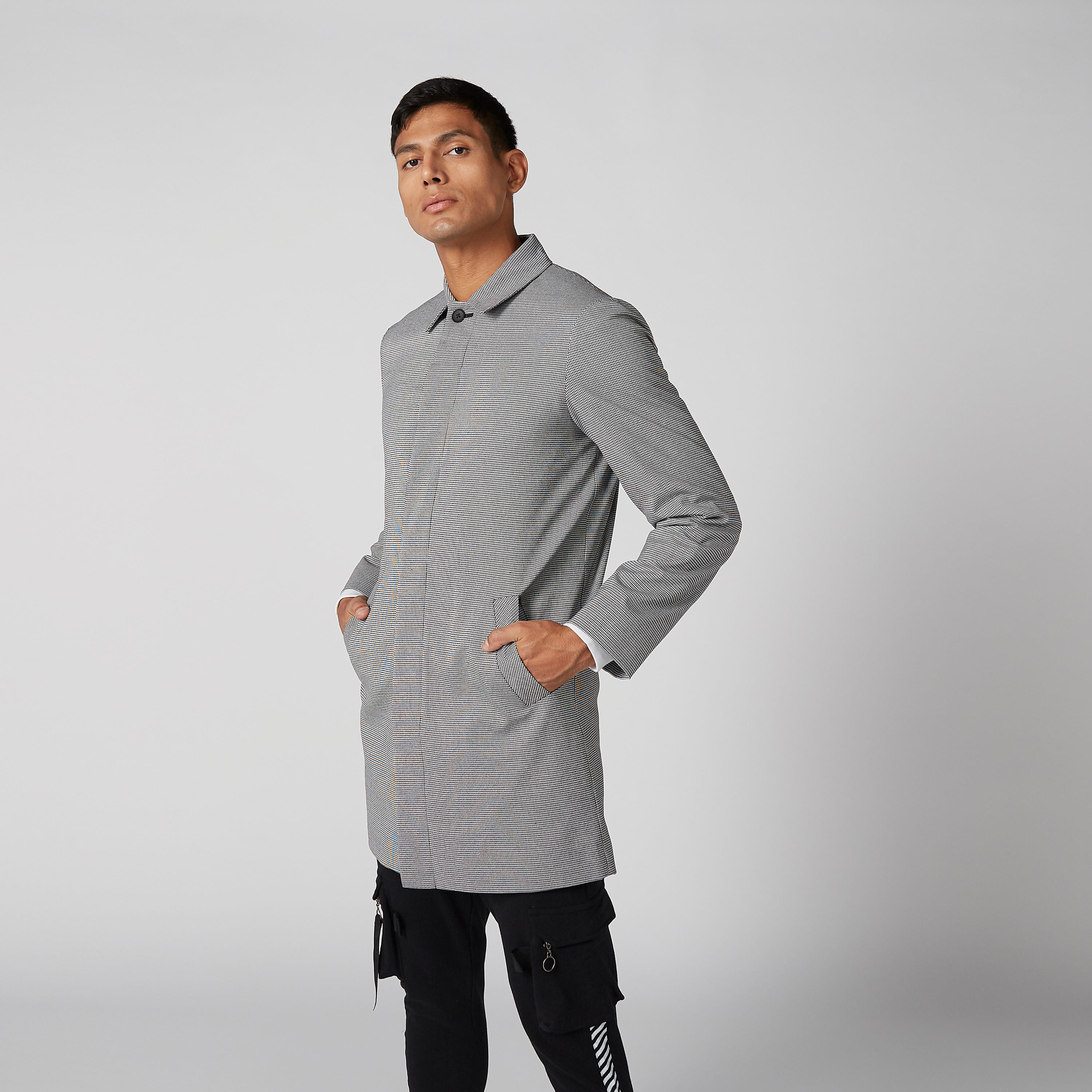 Pocket Detail Coat with Long Sleeves and Button Closure-men-clothing-jacketsandblazers-coats-image-3