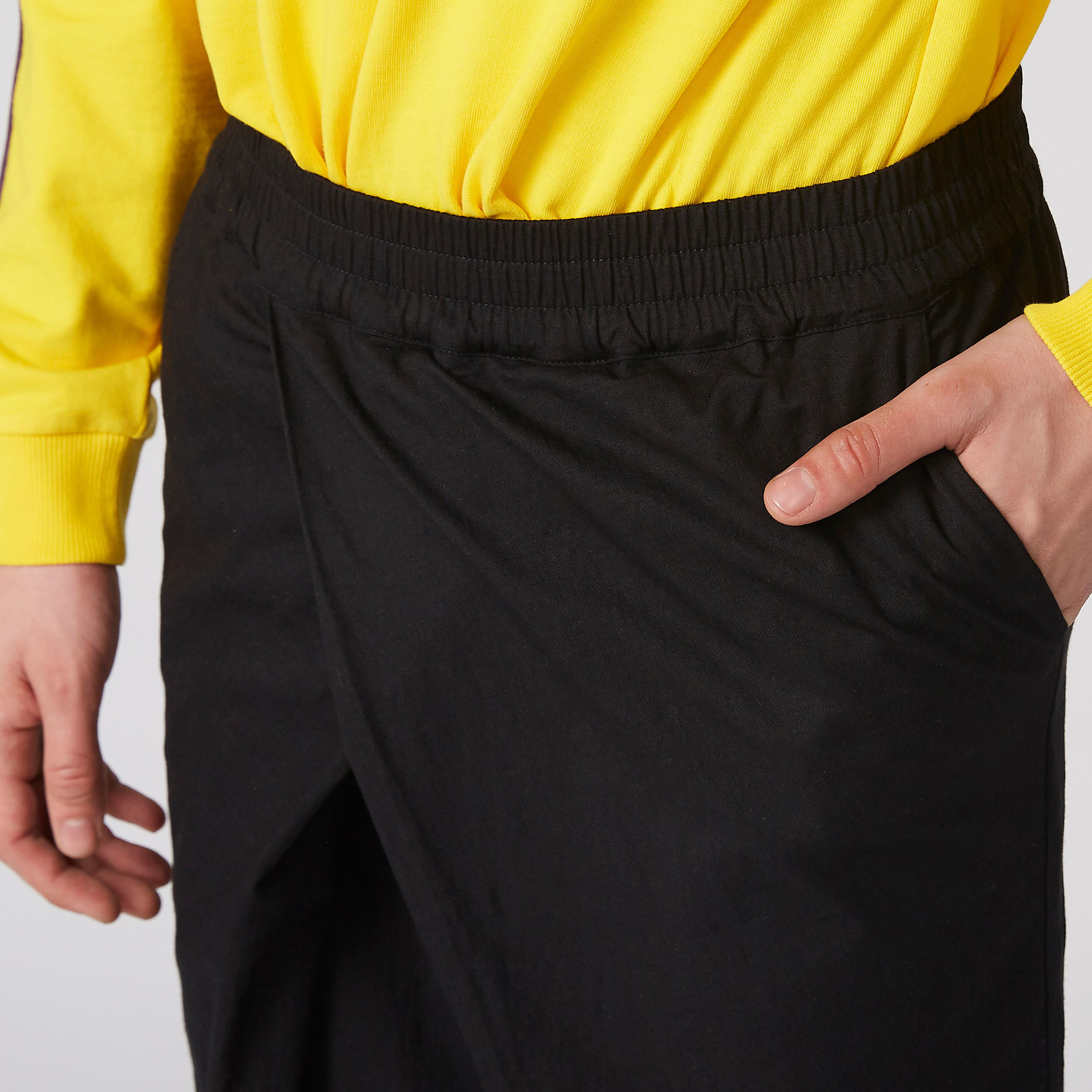 بنطال بطول للكاحل وخصر مطاطي وجيوب-men-clothing-bottoms-trousersandchinos-trousers-image-4