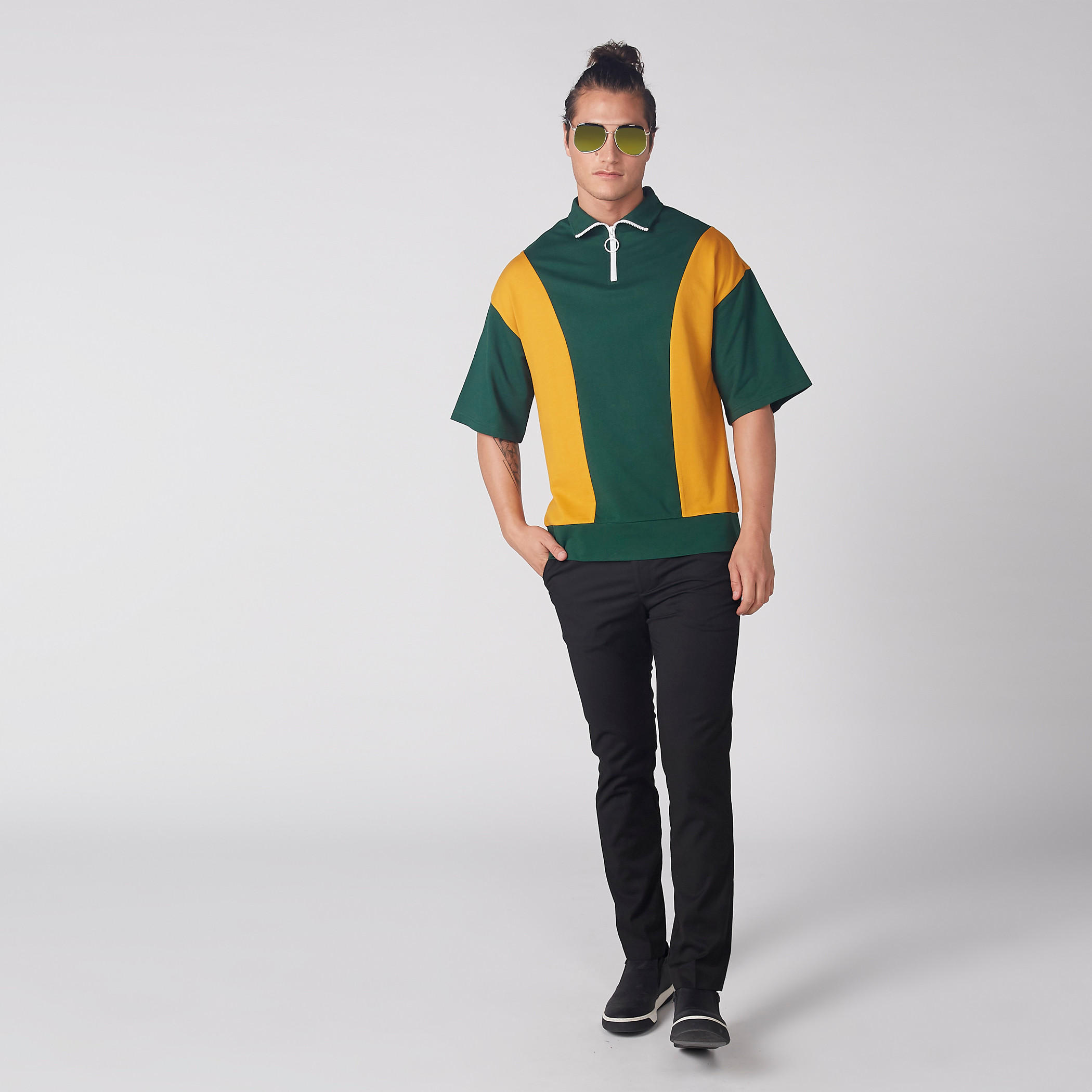 تيشيرت بياقة بولو وأكمام قصيرة وسحّاب-men-clothing-tshirtsandpolos-polos-image-3