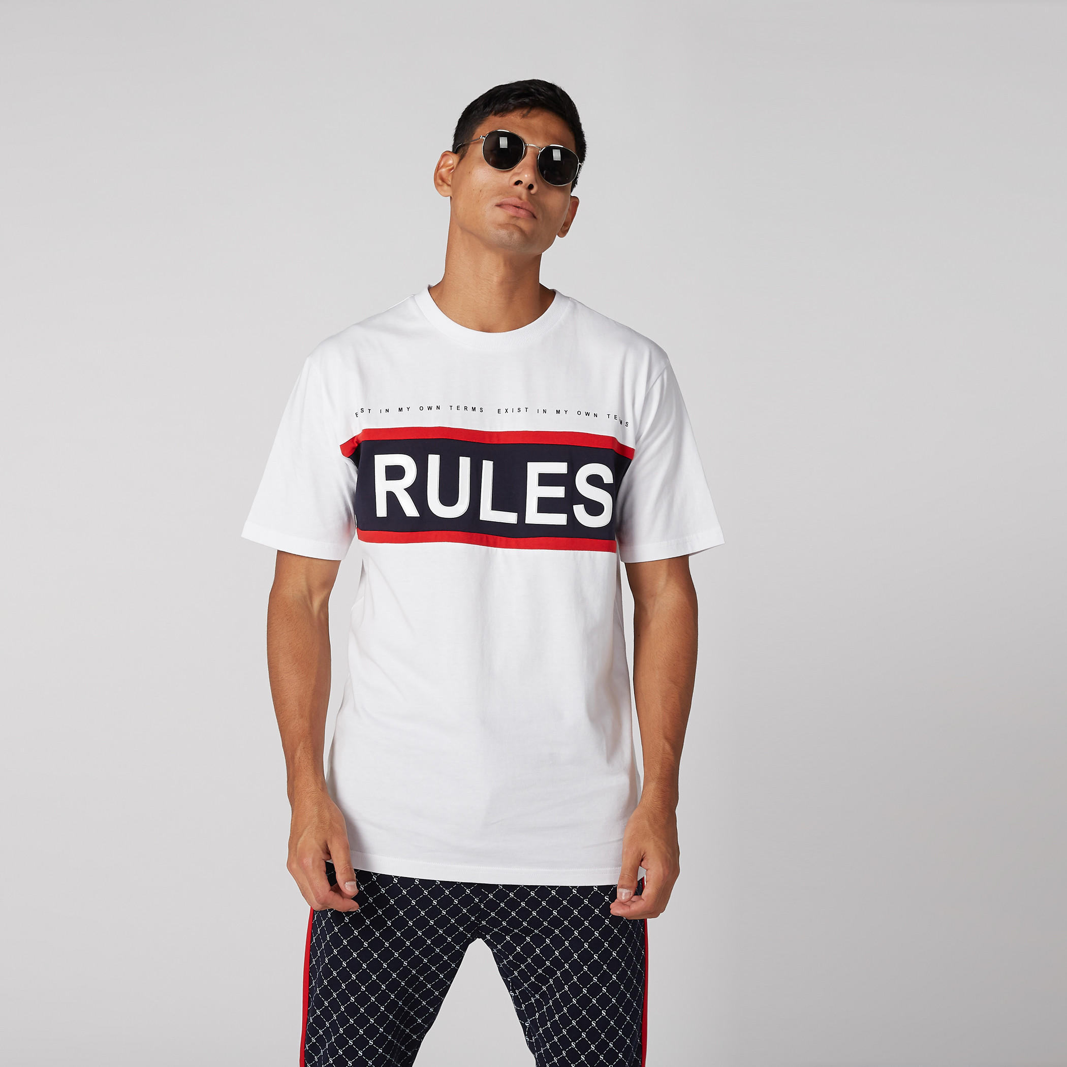 Panel Printed T-Shirt with Round Neck and Short Sleeves-men-clothing-tshirtsandpolos-tshirts-image-3