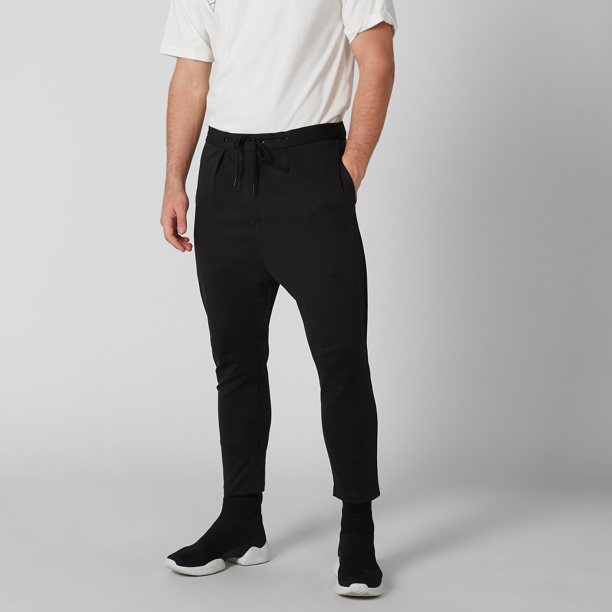 Pocket Detail Trousers with Drawstring-men-clothing-bottoms-joggers-image-1
